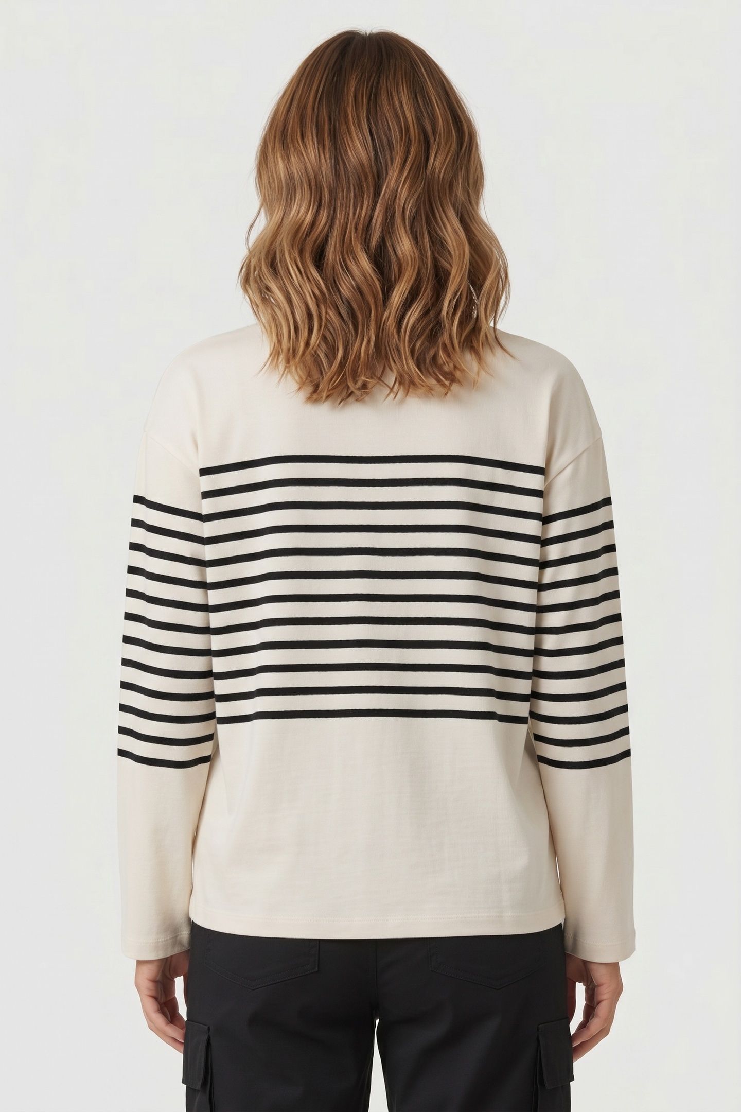 STRIPED COTTON SWEATSHIRT WHITE 2