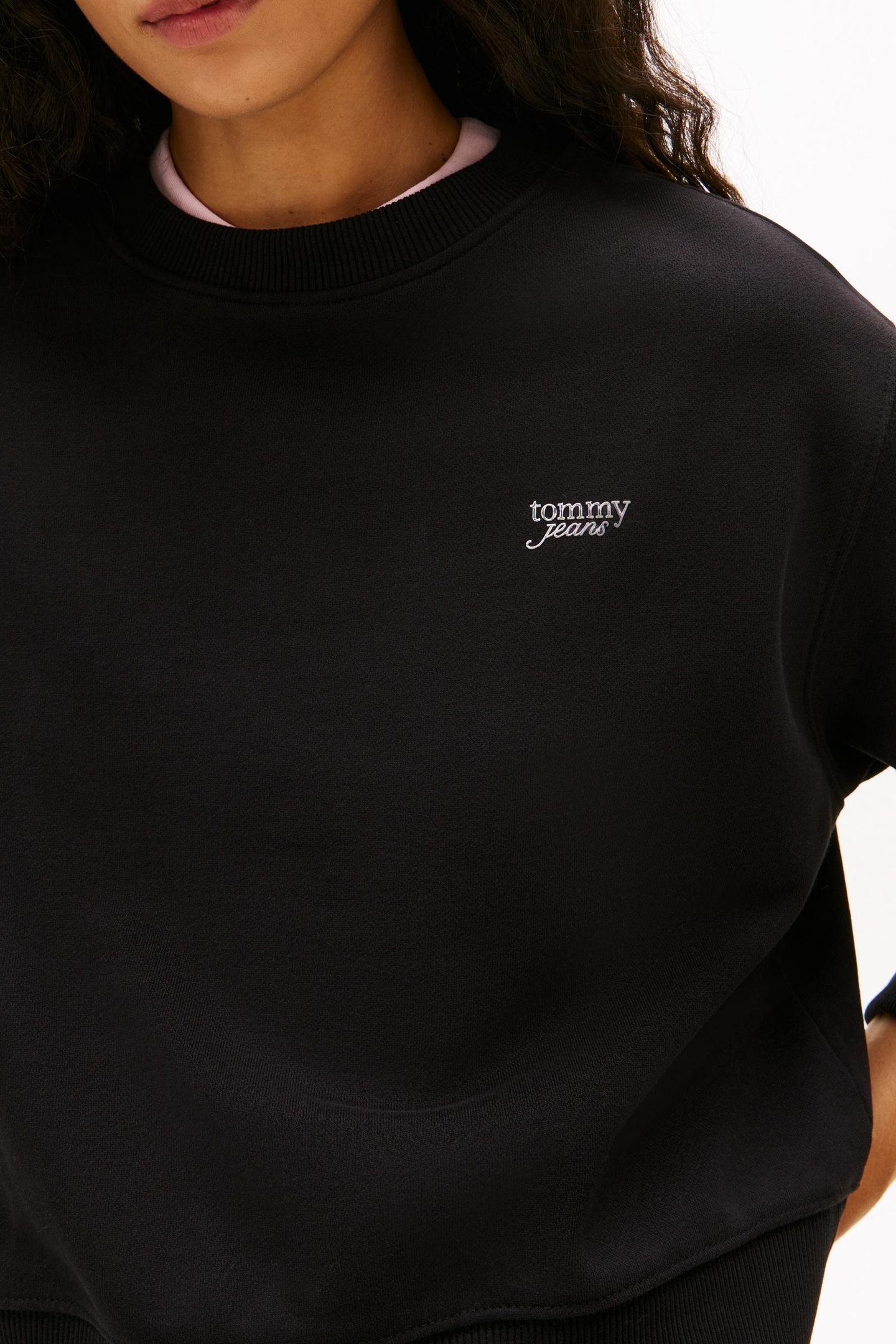 RELAXED CREW SWEATSHIRT BLACK 5