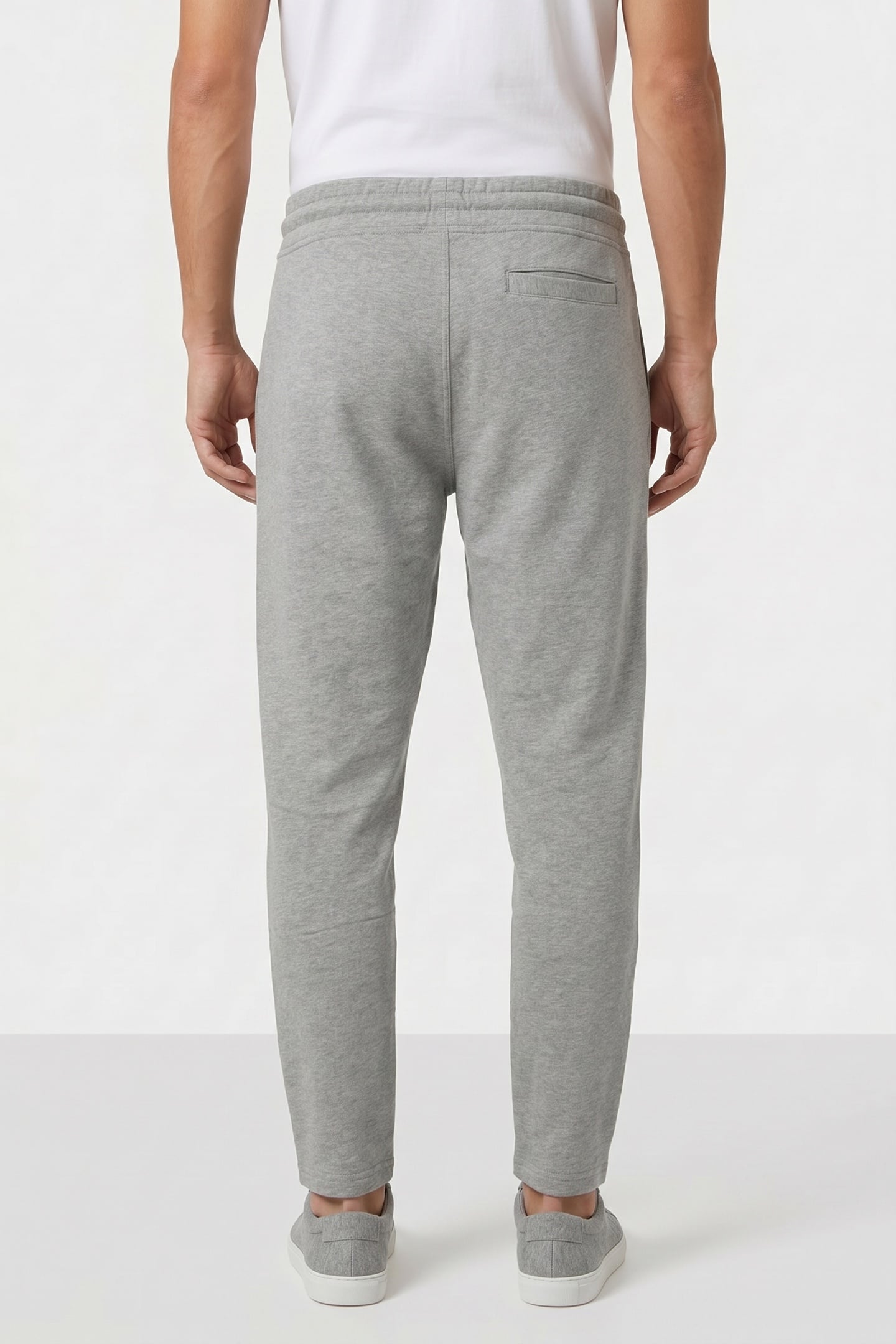 PLAIN SWEATPANTS COTTON LIGHT GREY 2