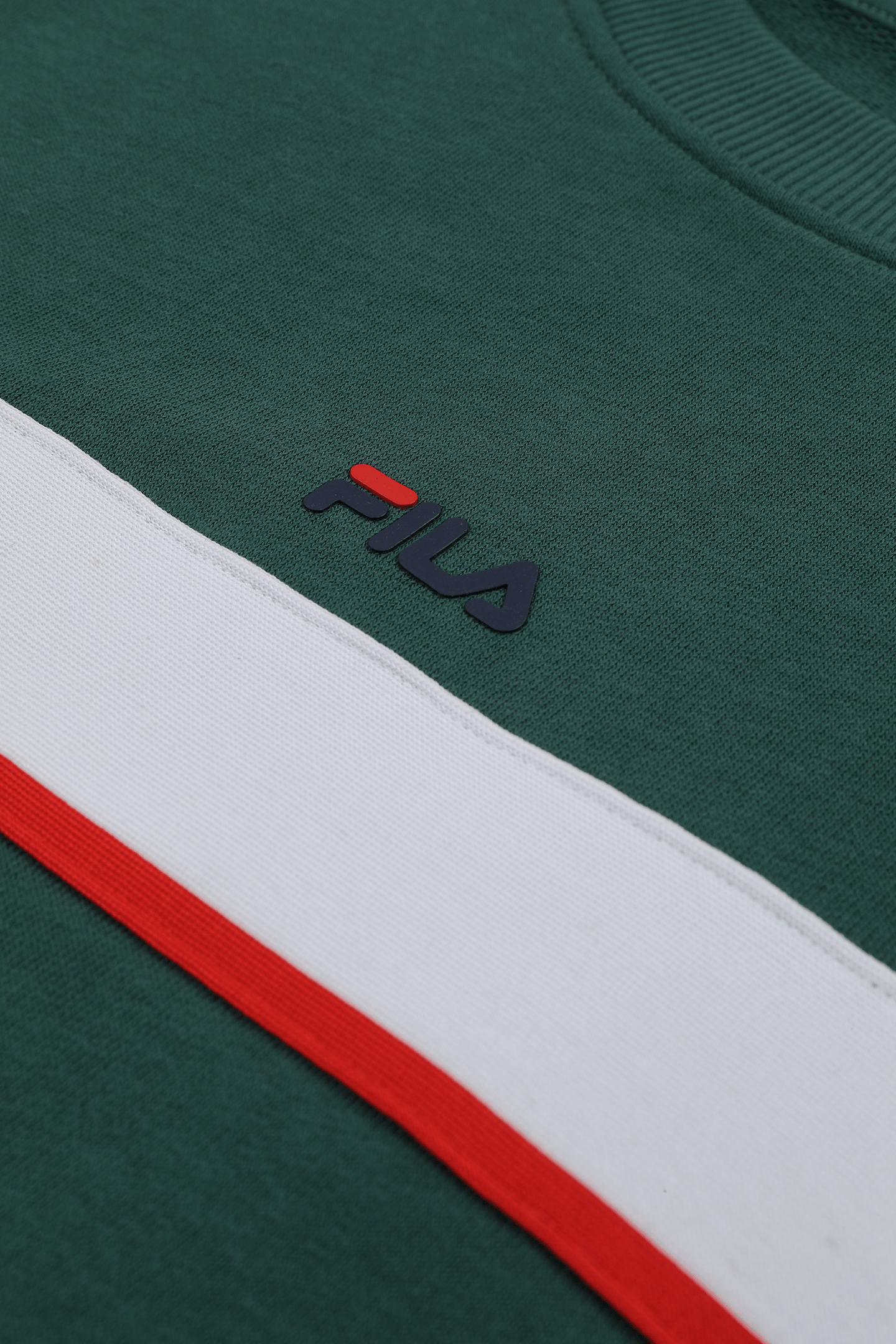 SAGANO REGULAR TAPED CREWNECK SWEATSHIRT POSY GREEN 6