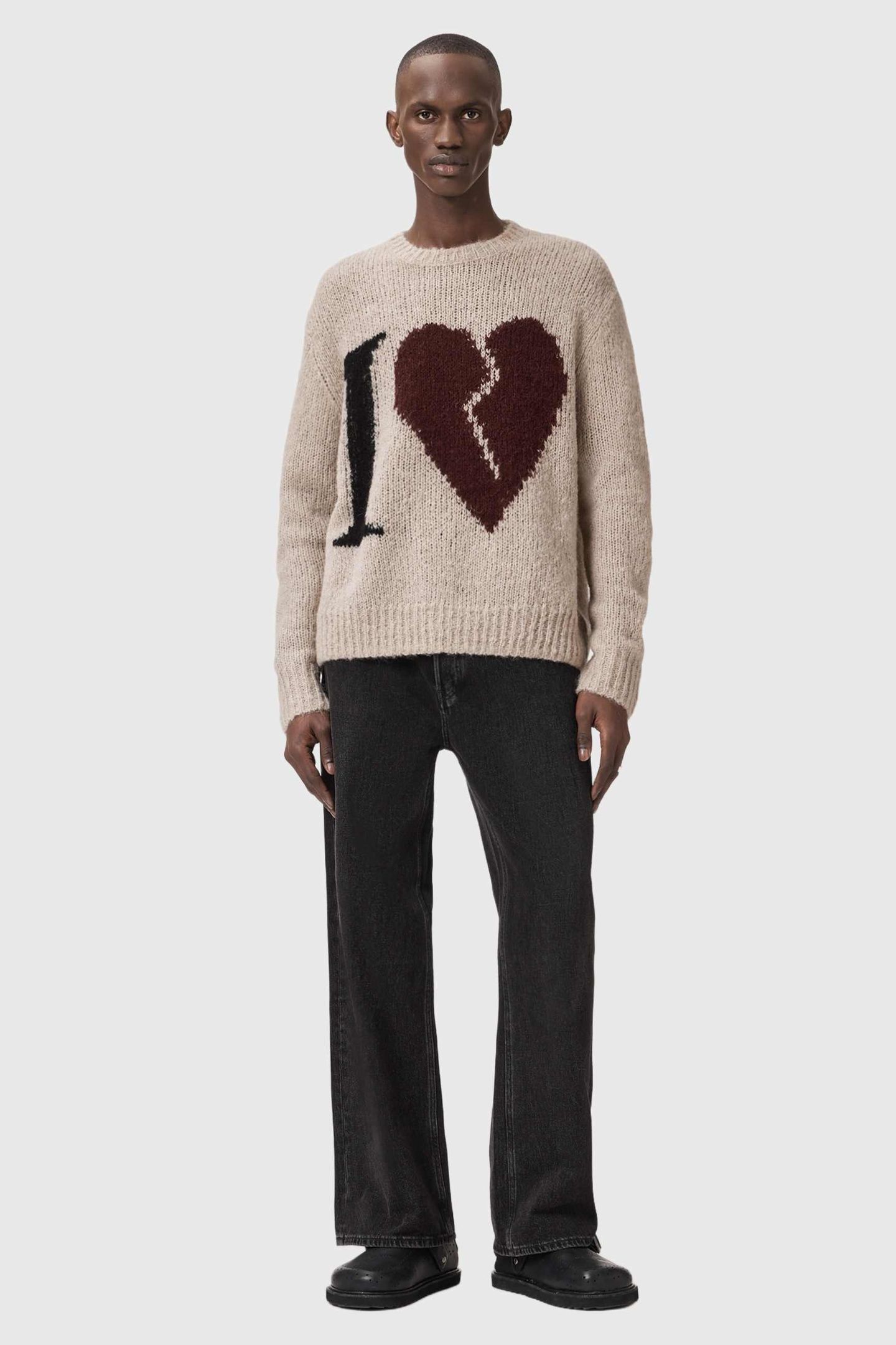 LOVER KNIT CREW PEBBLE BROWN 1