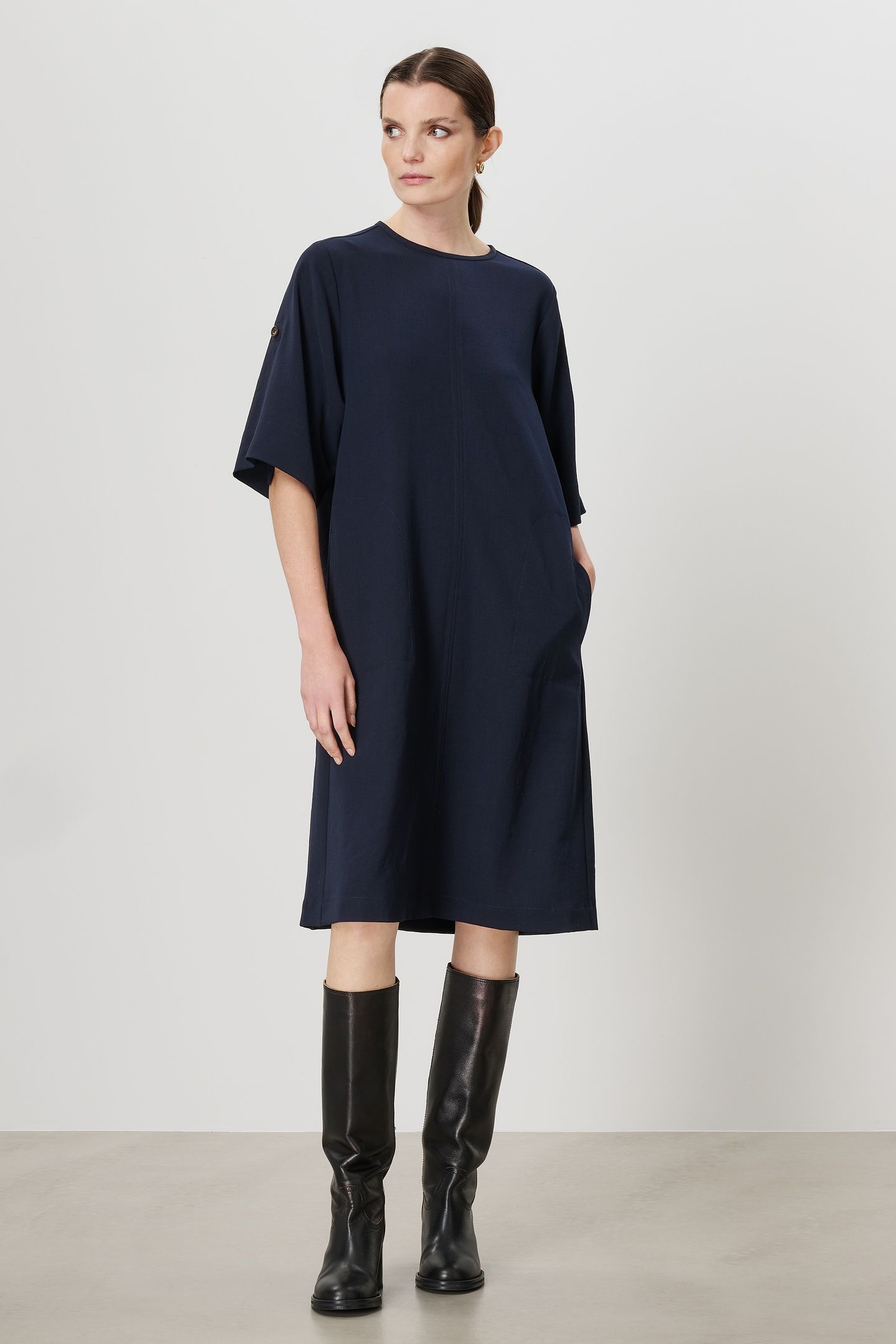 CLYDE DRESS MIDNIGHT BLUE 1