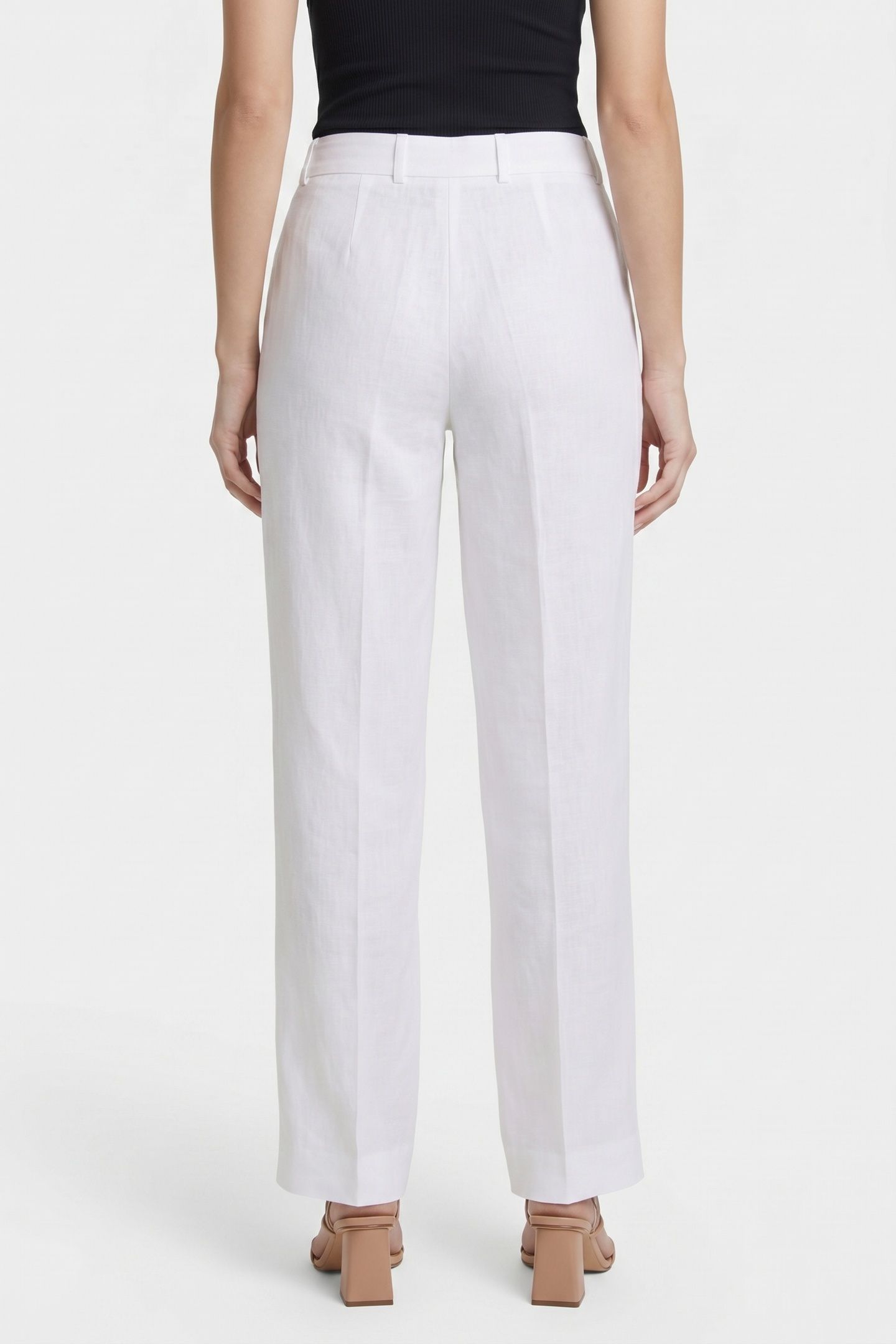FRONT TROUSERS LINEN WHITE 2