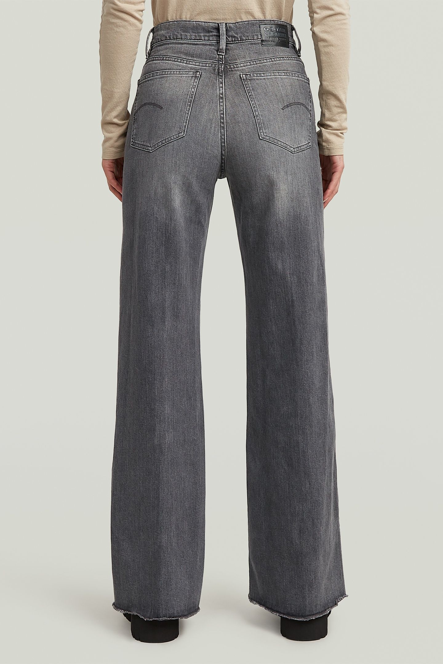 DECK ULTRA HIGH WIDE LEG  JEANS GREY 2