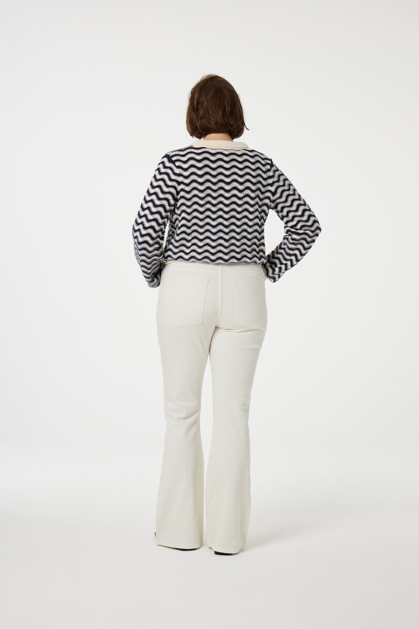 EVA FLARE JEANS CREAM WHITE 3