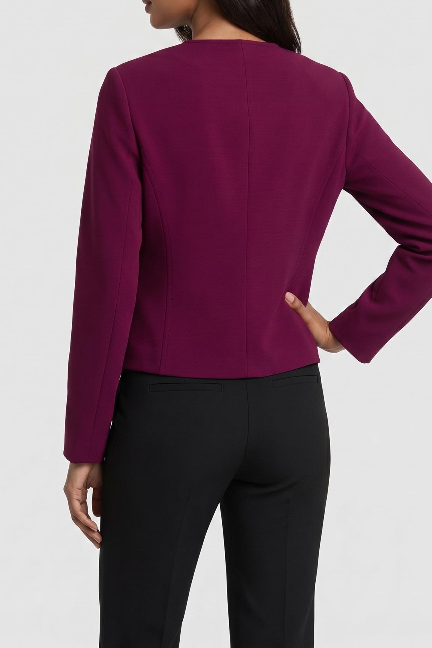 EU STRETCH CREPE JACKET BERRY GLAZE 2