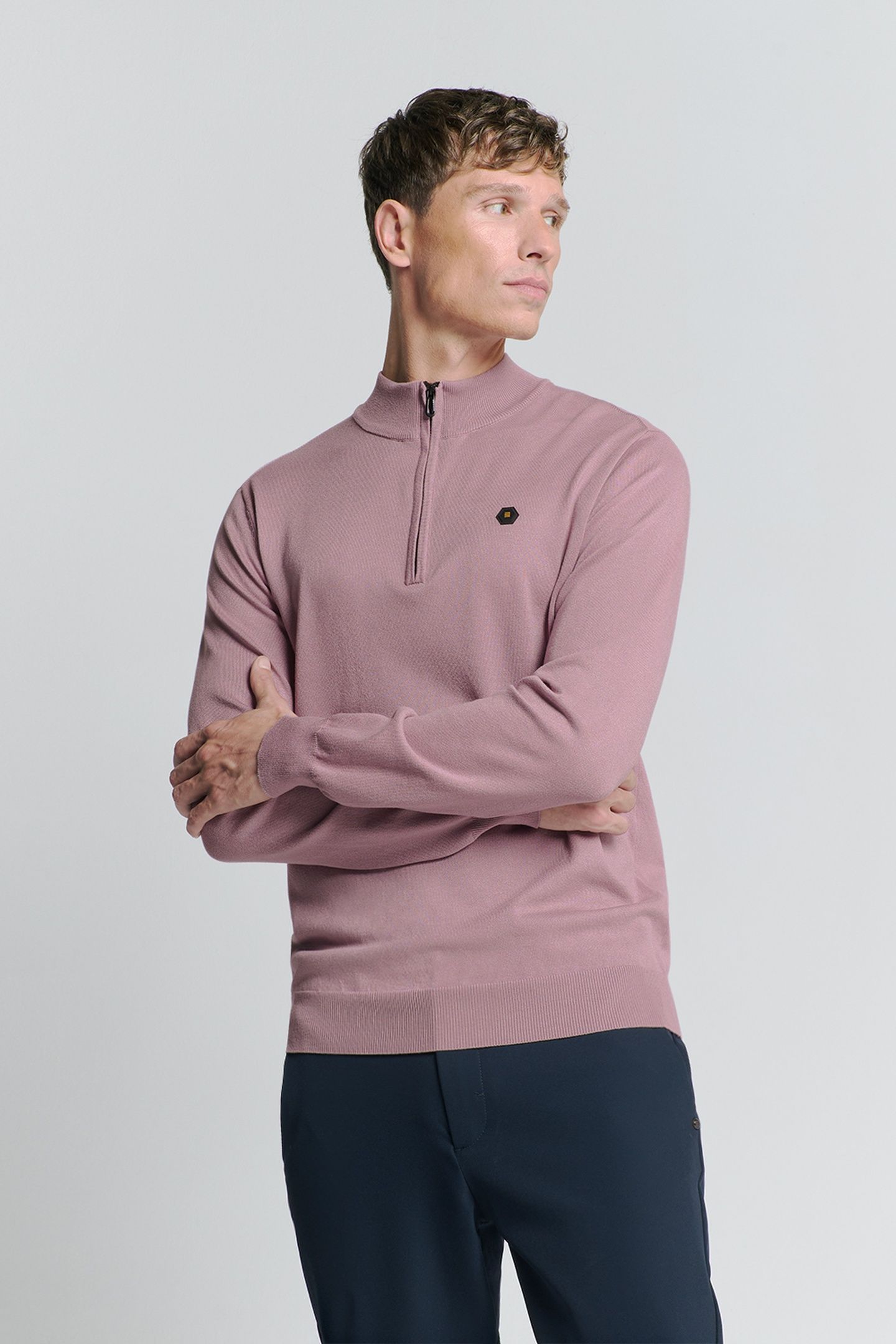 PULLOVER HALF ZIP MAUVE 3