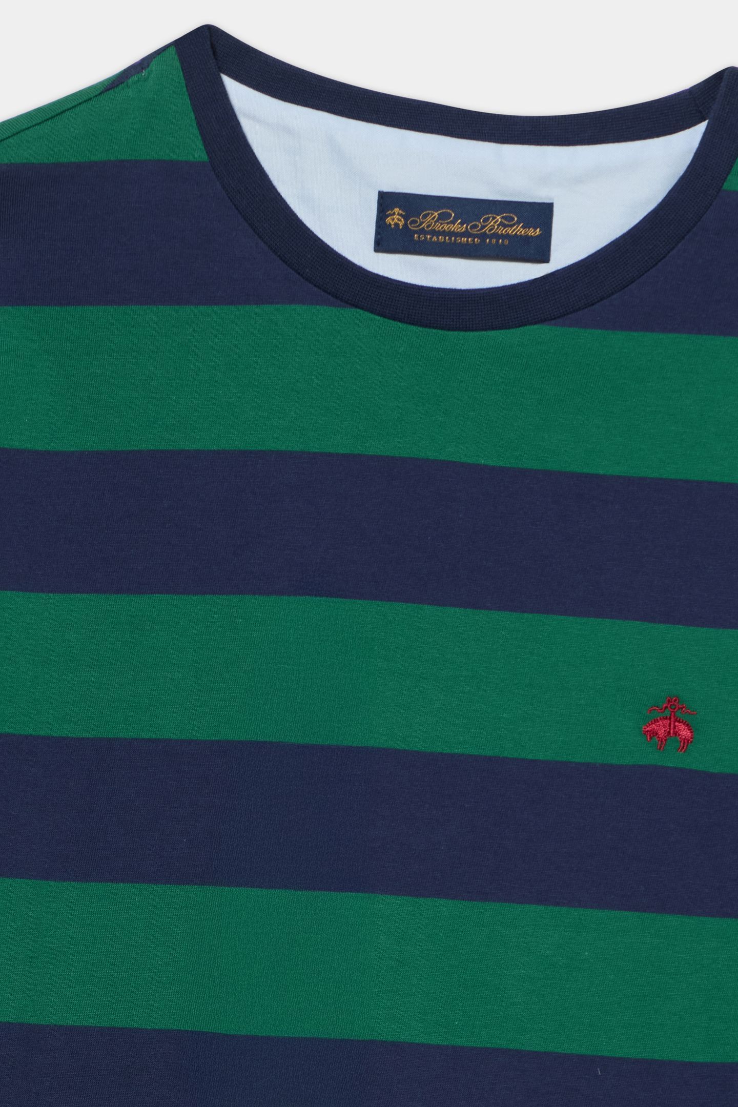 STRIPED T-SHIRT COTTON GREEN 4