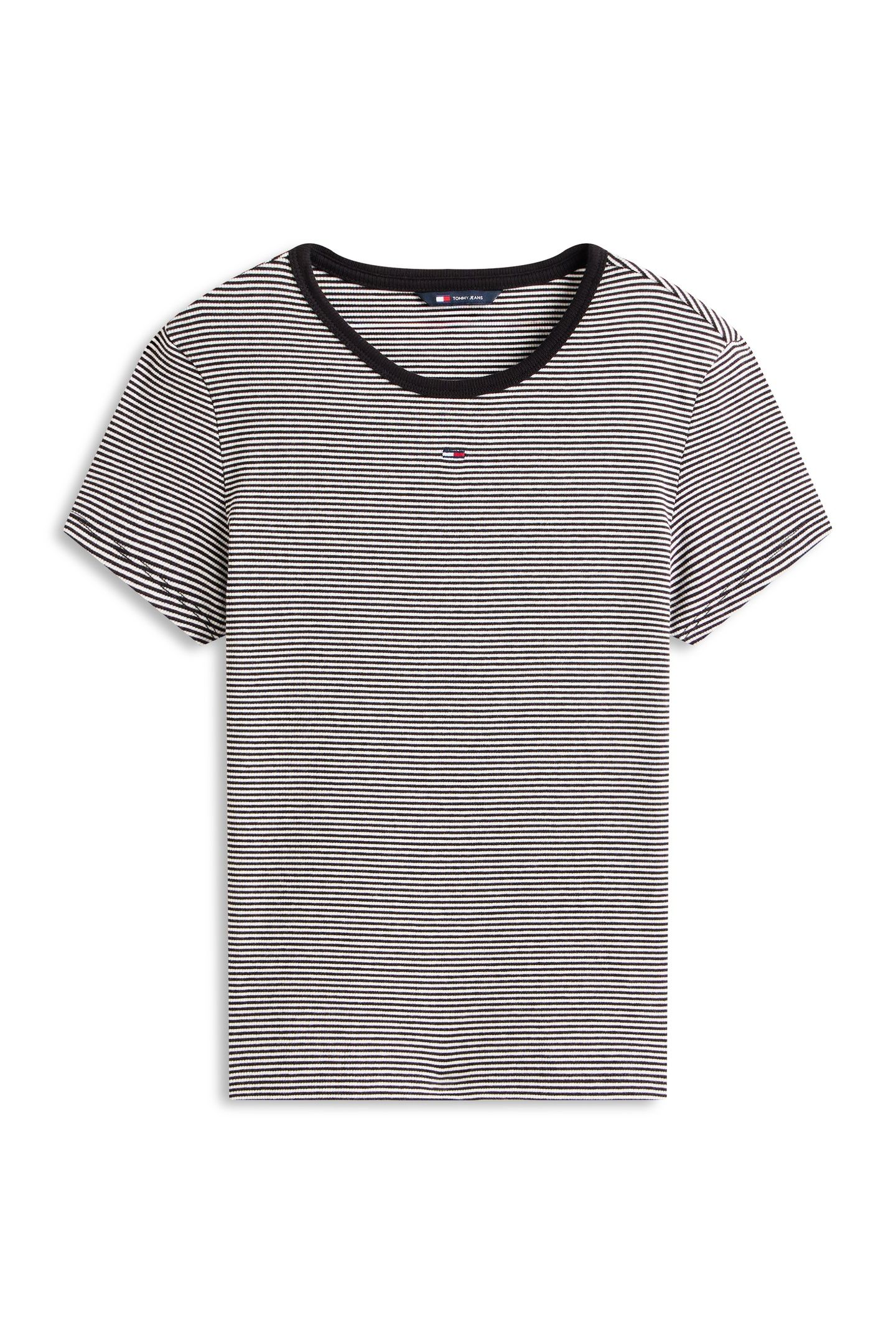 SLIM ESSENTIAL T-SHIRT BLACK/ WHITE STRIPE 5