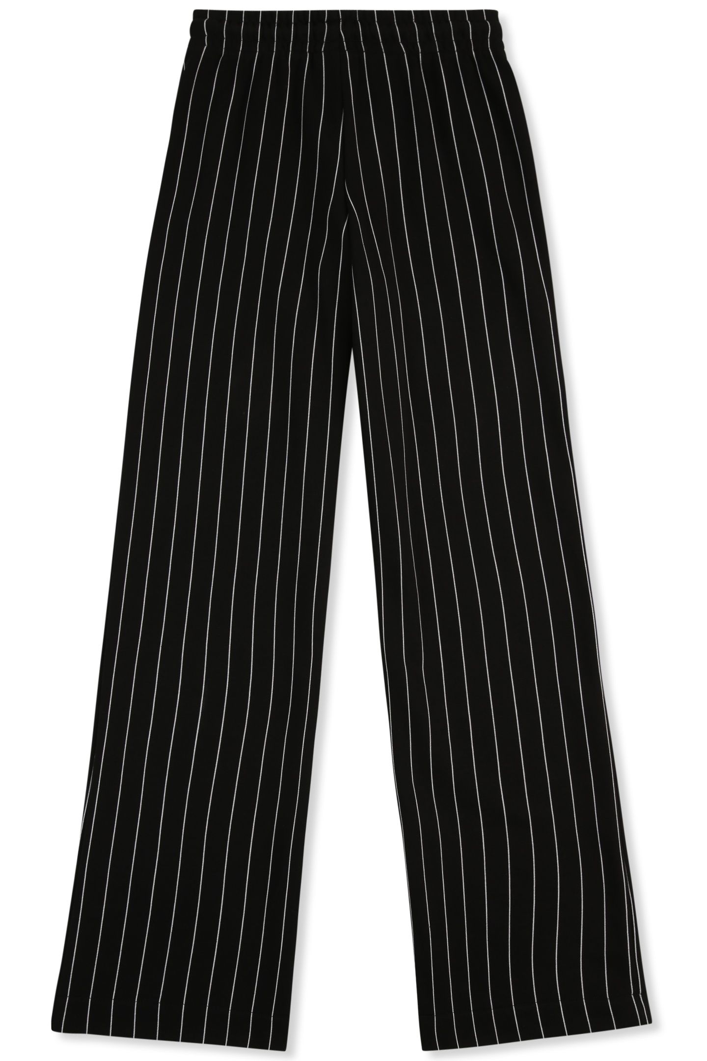 RIFREDI WIDE GRAPHIC PINSTRIPED SWEATPANTS BLACK / EGRET STR 2