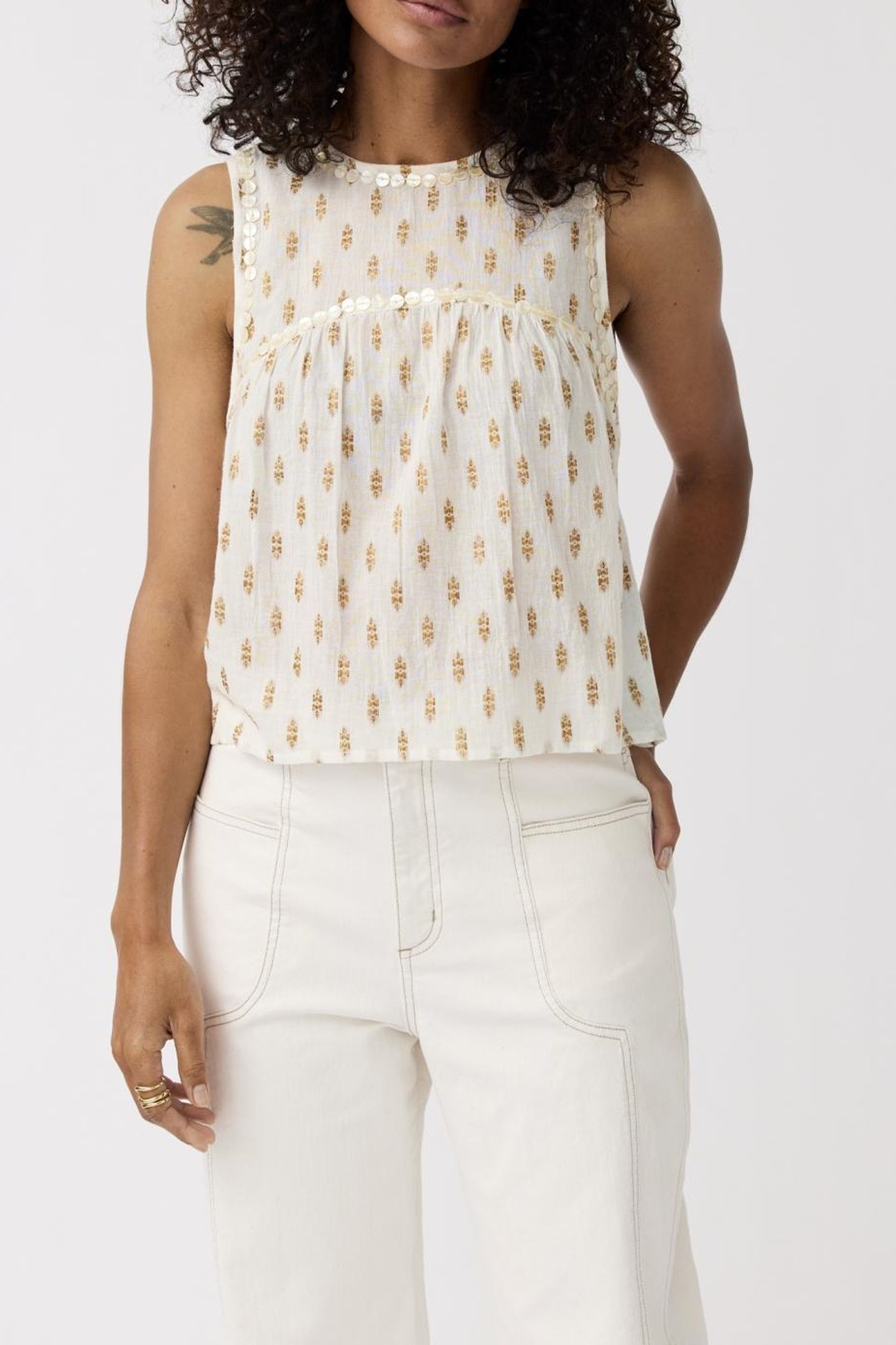 TOP CHLOE OFF WHITE / GOLD 1