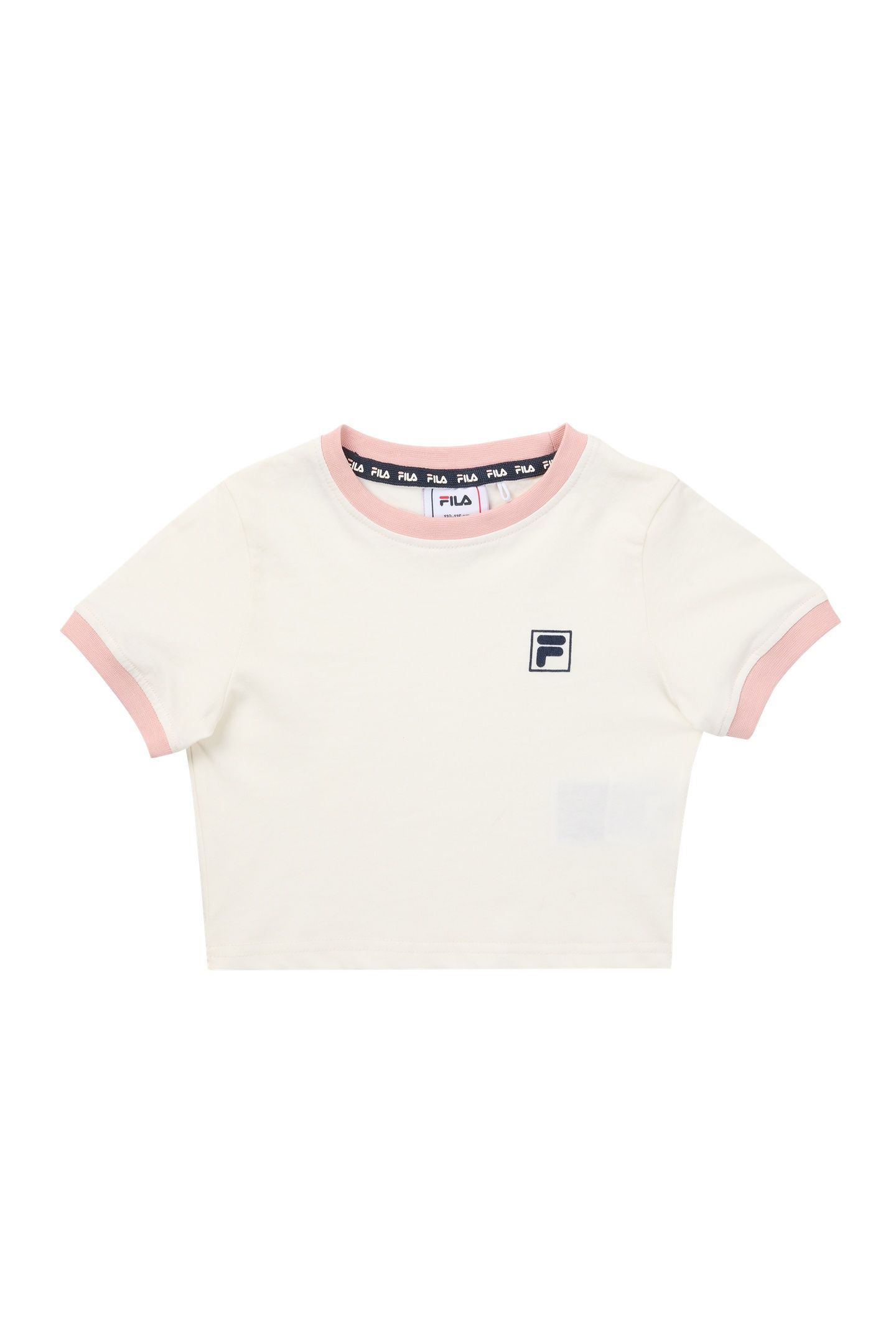 PRATOLINO CROPPED RINGER T-SHIRT EGRET-MELLOW ROSE 1