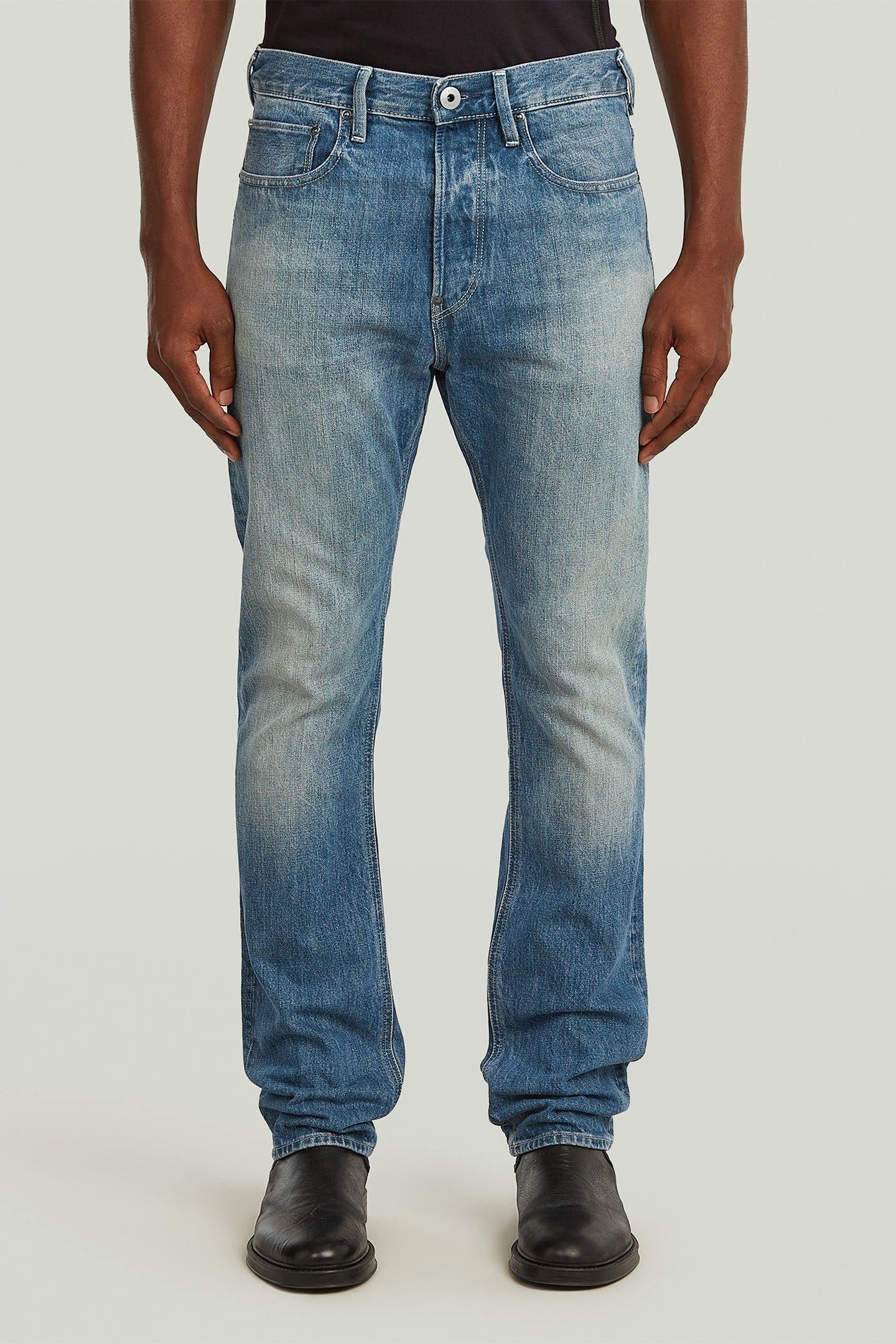 US FIRST CINCH TAPERED JEANS MEDIUM BLUE 1