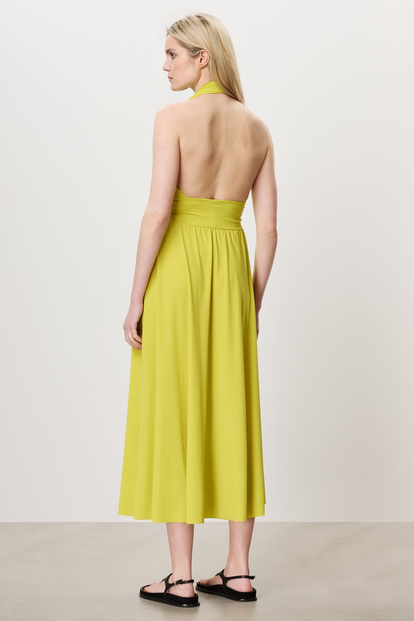 CANNES DRESS LIME GREEN 3