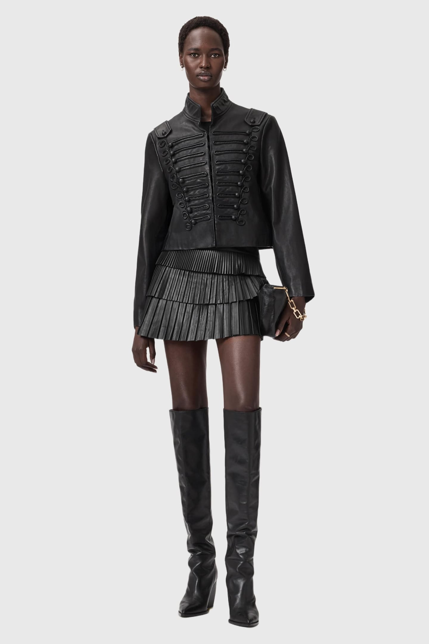 NARA PLEAT SKIRT BLACK 1