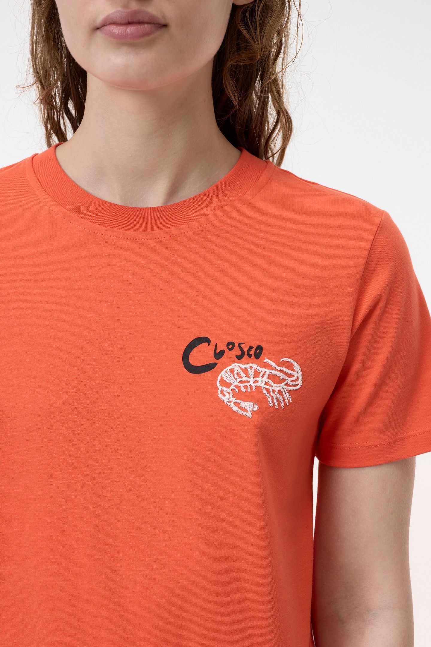 EMBROIDERED T-SHIRT WASHED RED 5