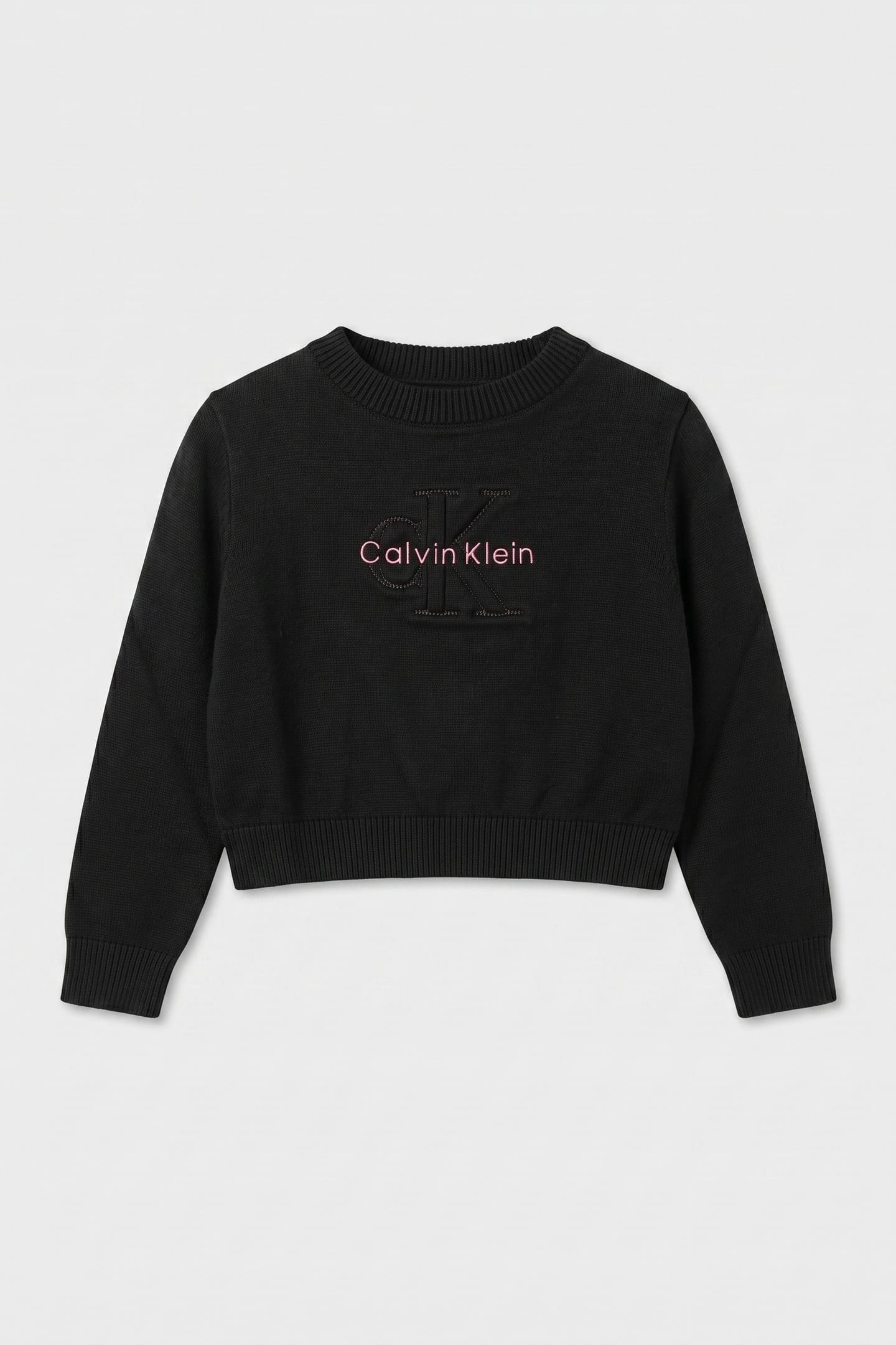 GIRLS MONOLOGO SWEATER BLACK 2