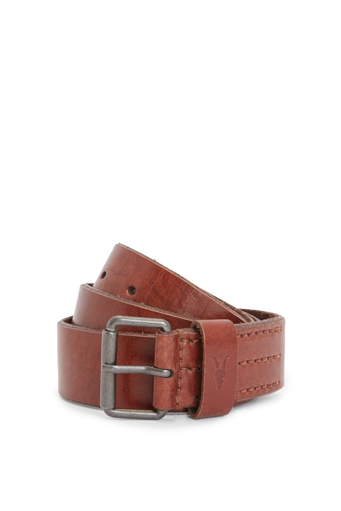 DUNSTON SHINE BELT TAN/DULL NICKEL 2