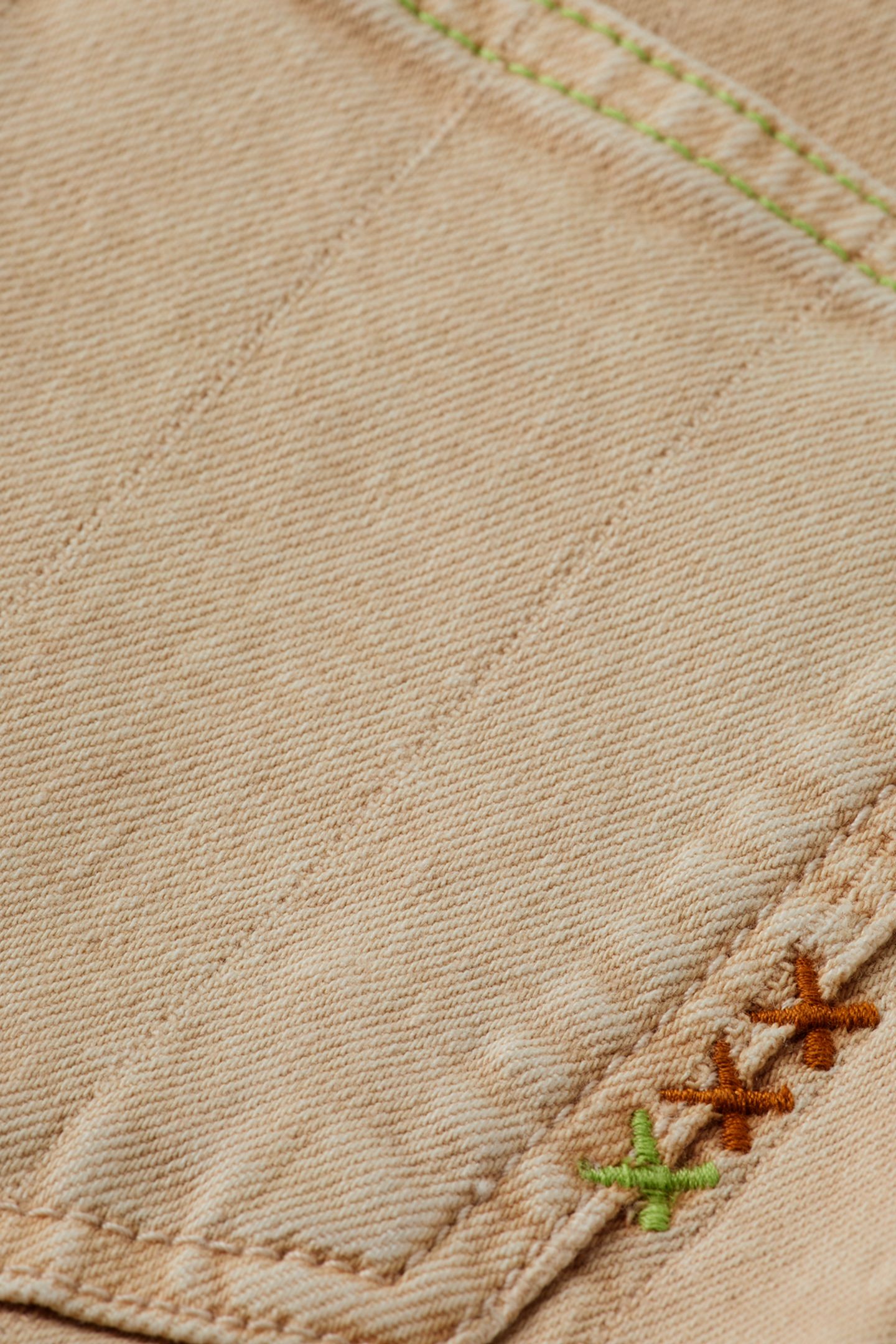 BOY THE PITCH LOOSE DENIM SHORTS GARMENT DYE DESERT SAND 3