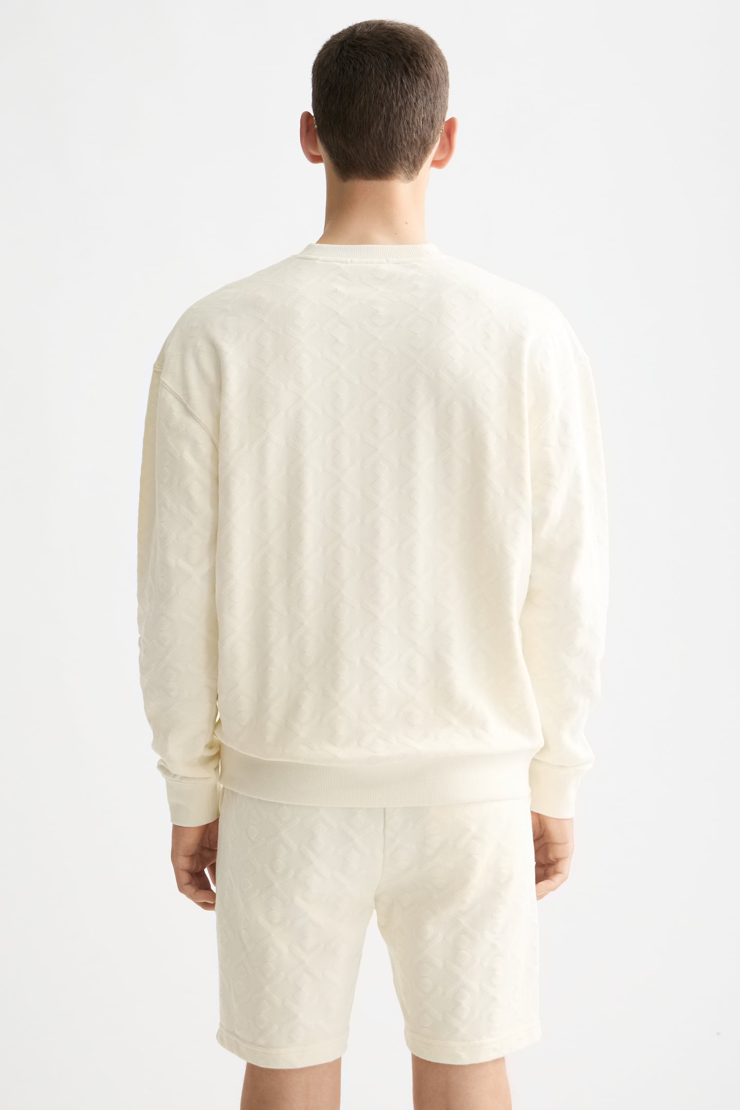 JACQUARD TERRY SWEATSHIRT EGGNOG 2