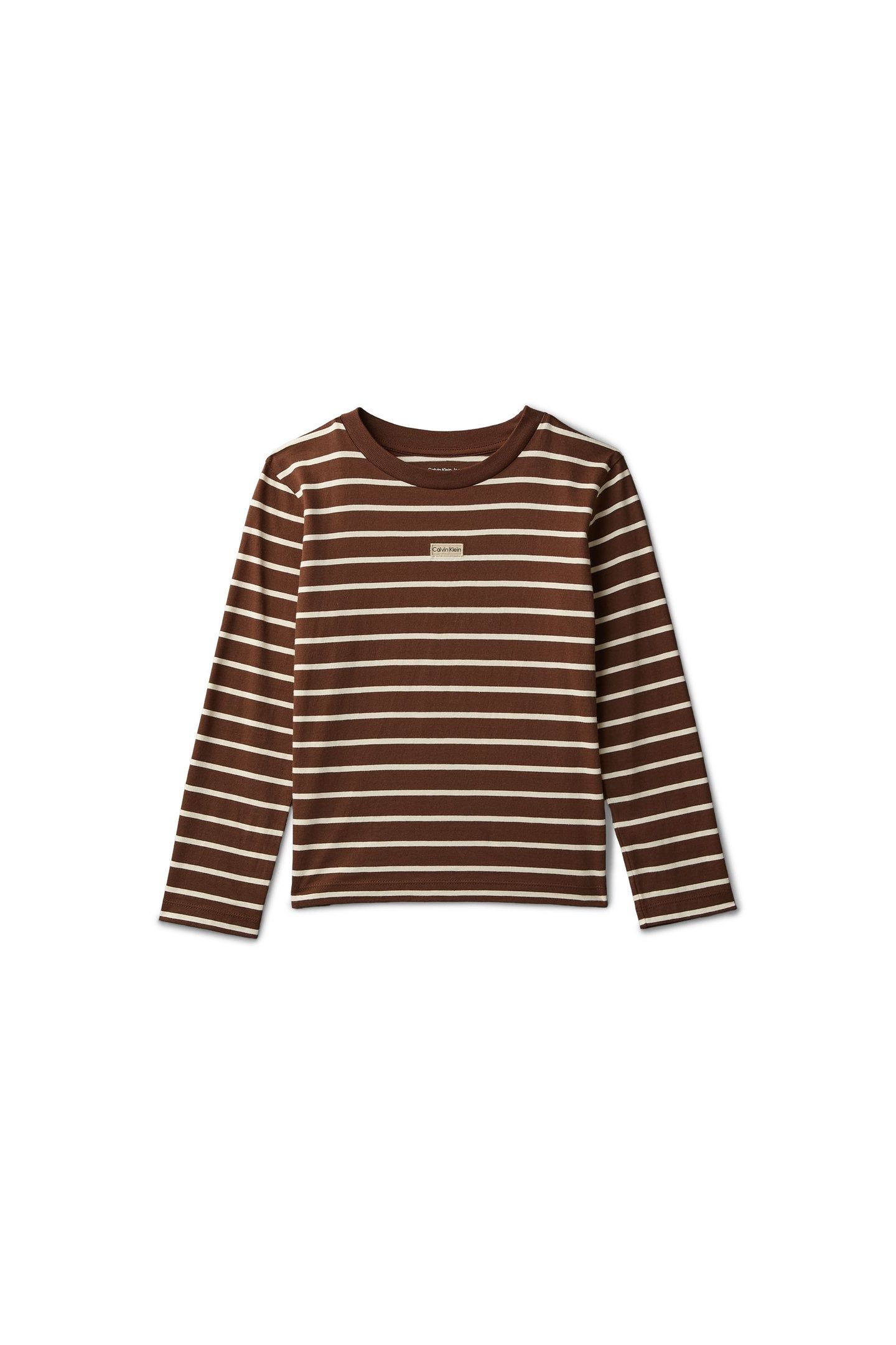 GIRLS STRIPE L/S T-SHIRT LEGACY BROWN/WHITE GRAY 6