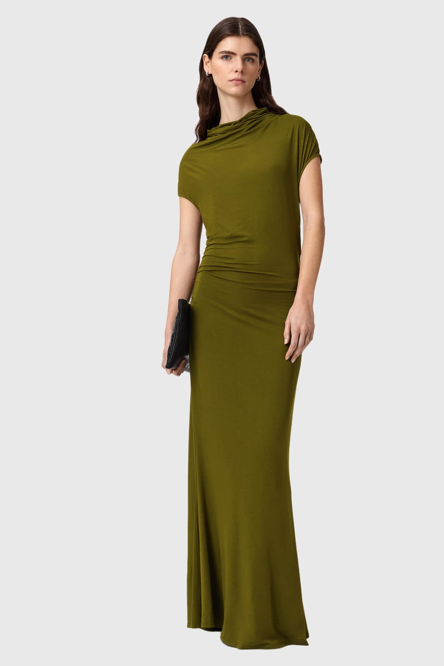 SELENA DRESS KHAKI GREEN 1