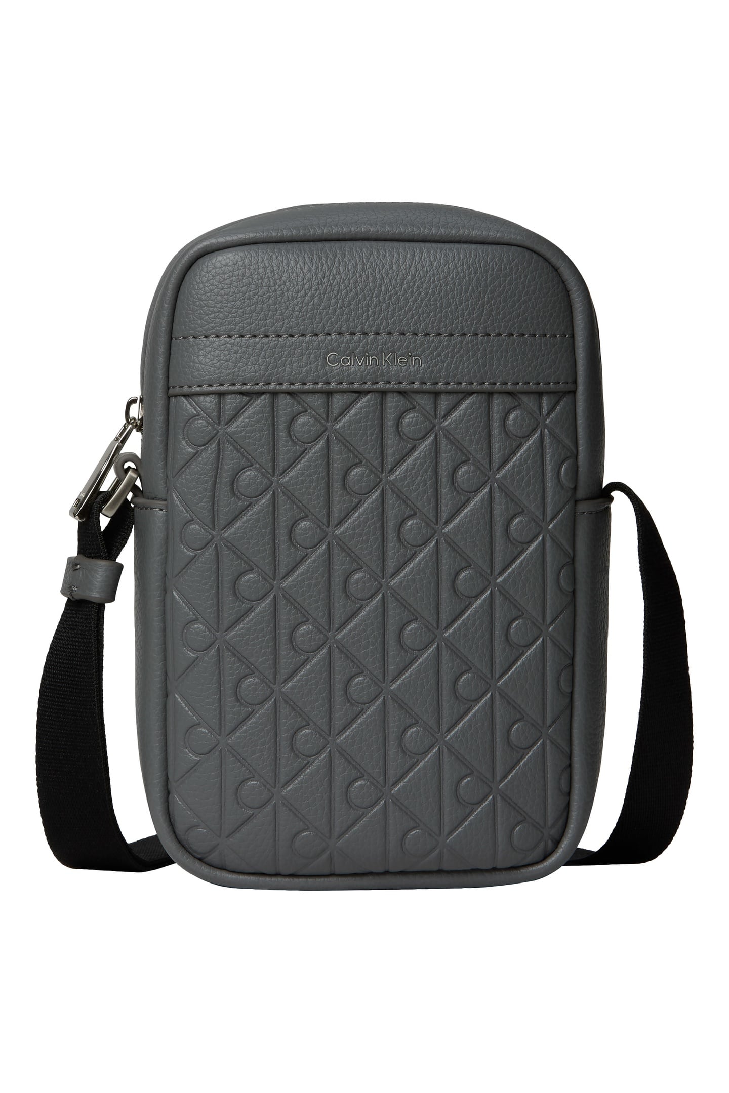 EMBLEM EMBOSS SLING BAG CHARCOAL GRAY 1