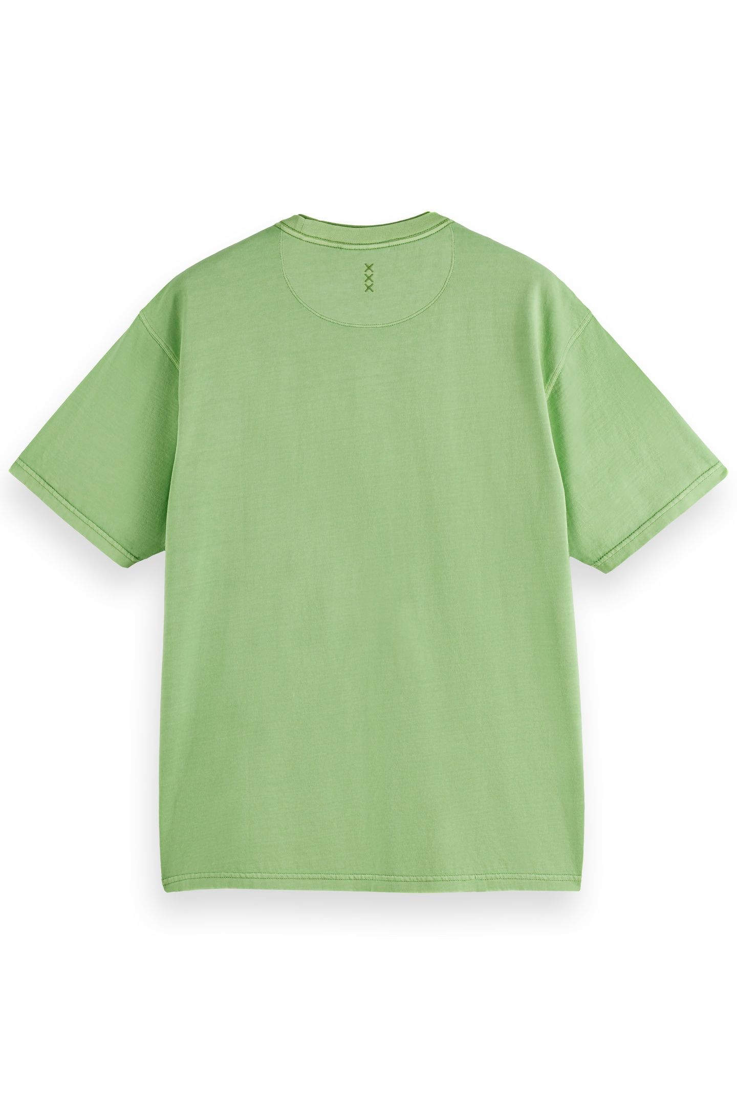 RELAXED-FIT 3 CROSSES GARMENT-DYED T-SHIRT PISTACHIO 5