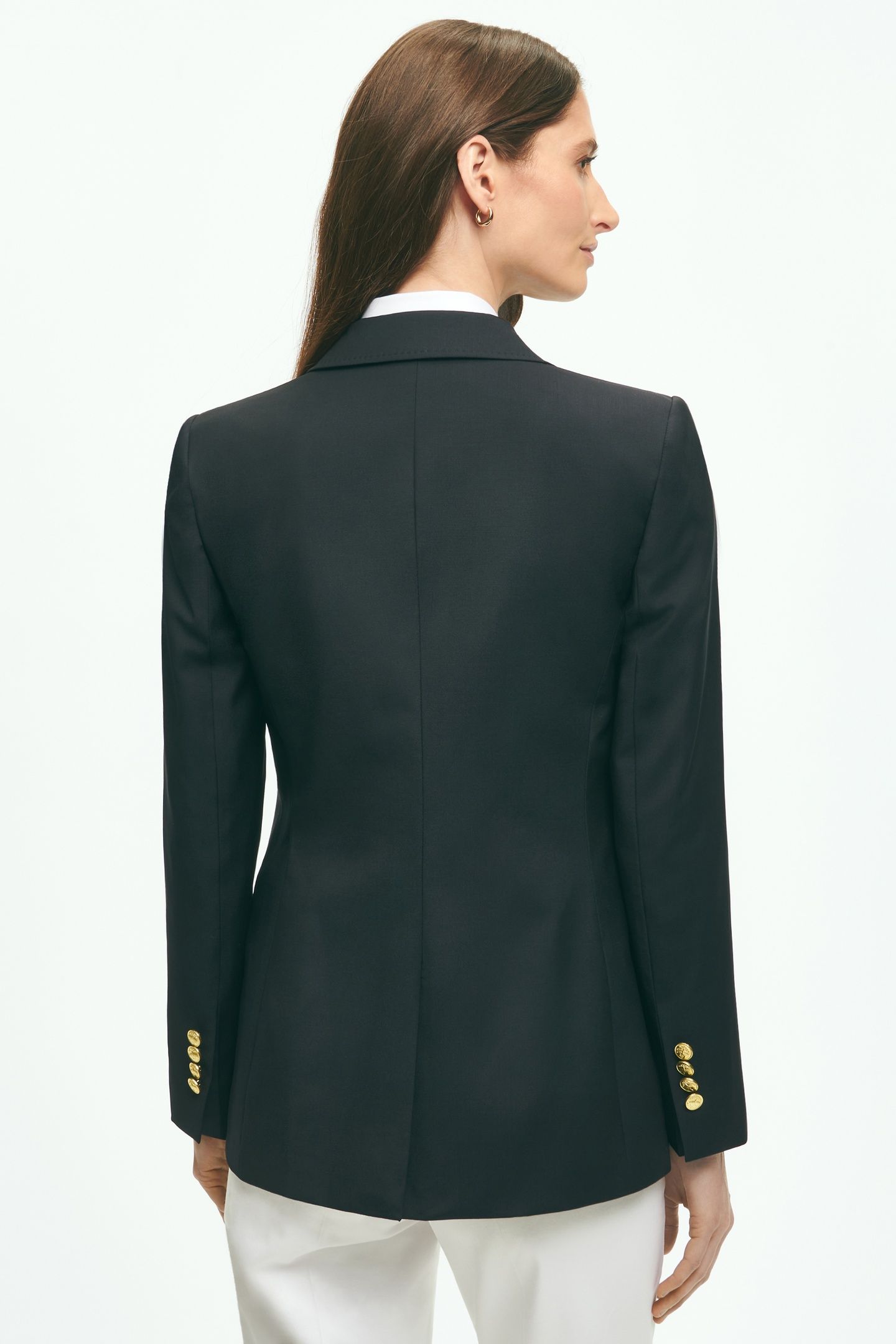 WOOL BLAZER WITH GOLD SHANK BUTTONS NAVY 3