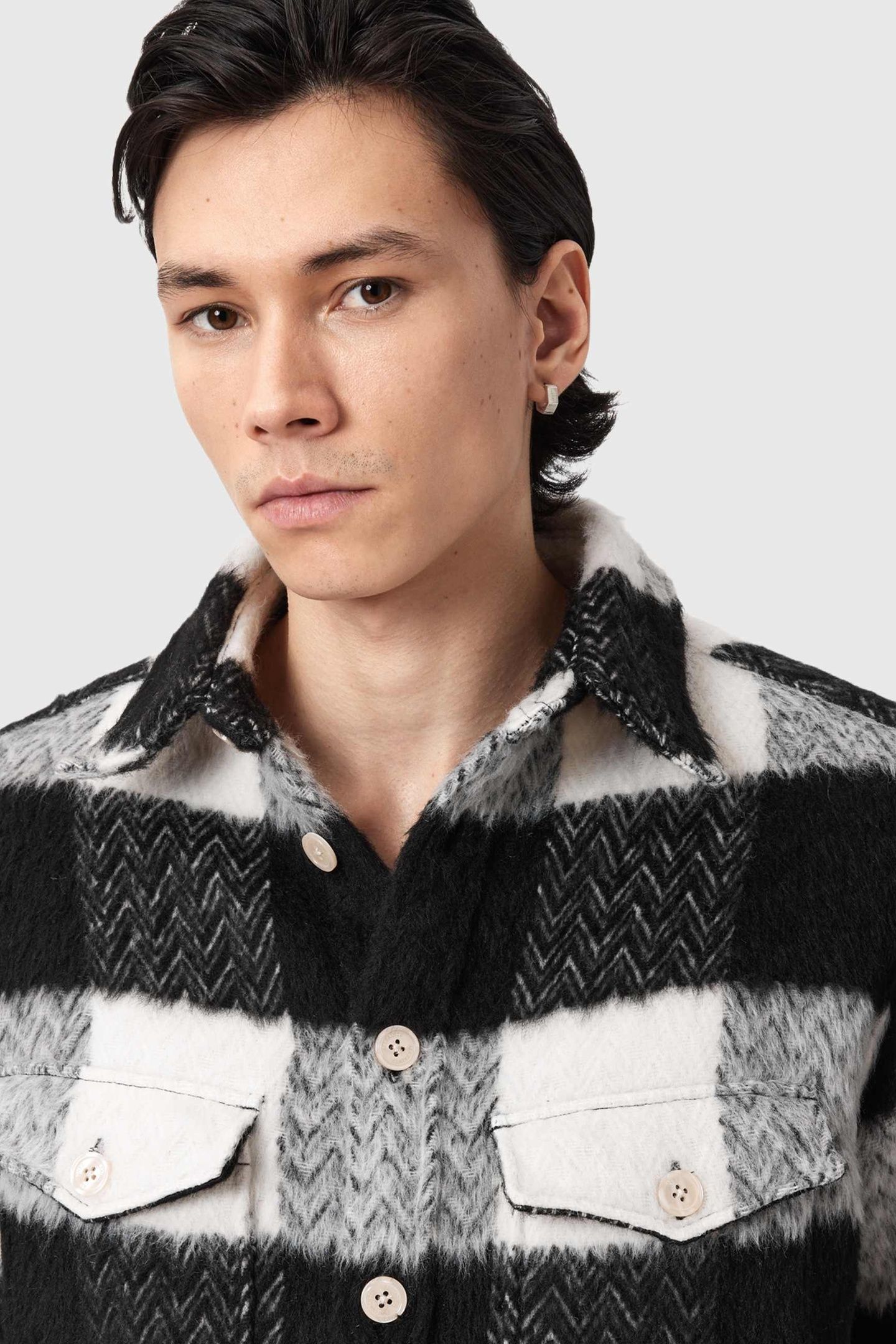 RIVER LS SHIRT BLACK/WHITE 7