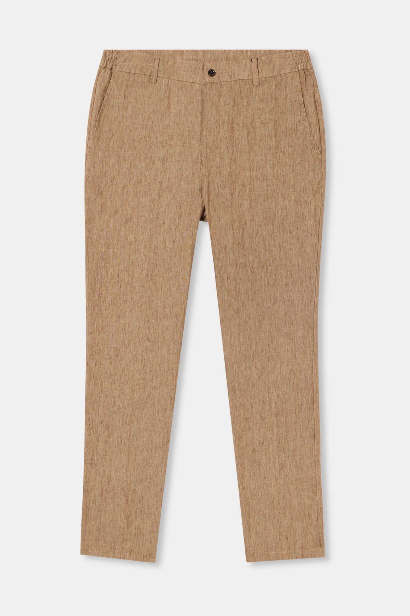 LINEN TROUSERS LIGHT BROWN 4