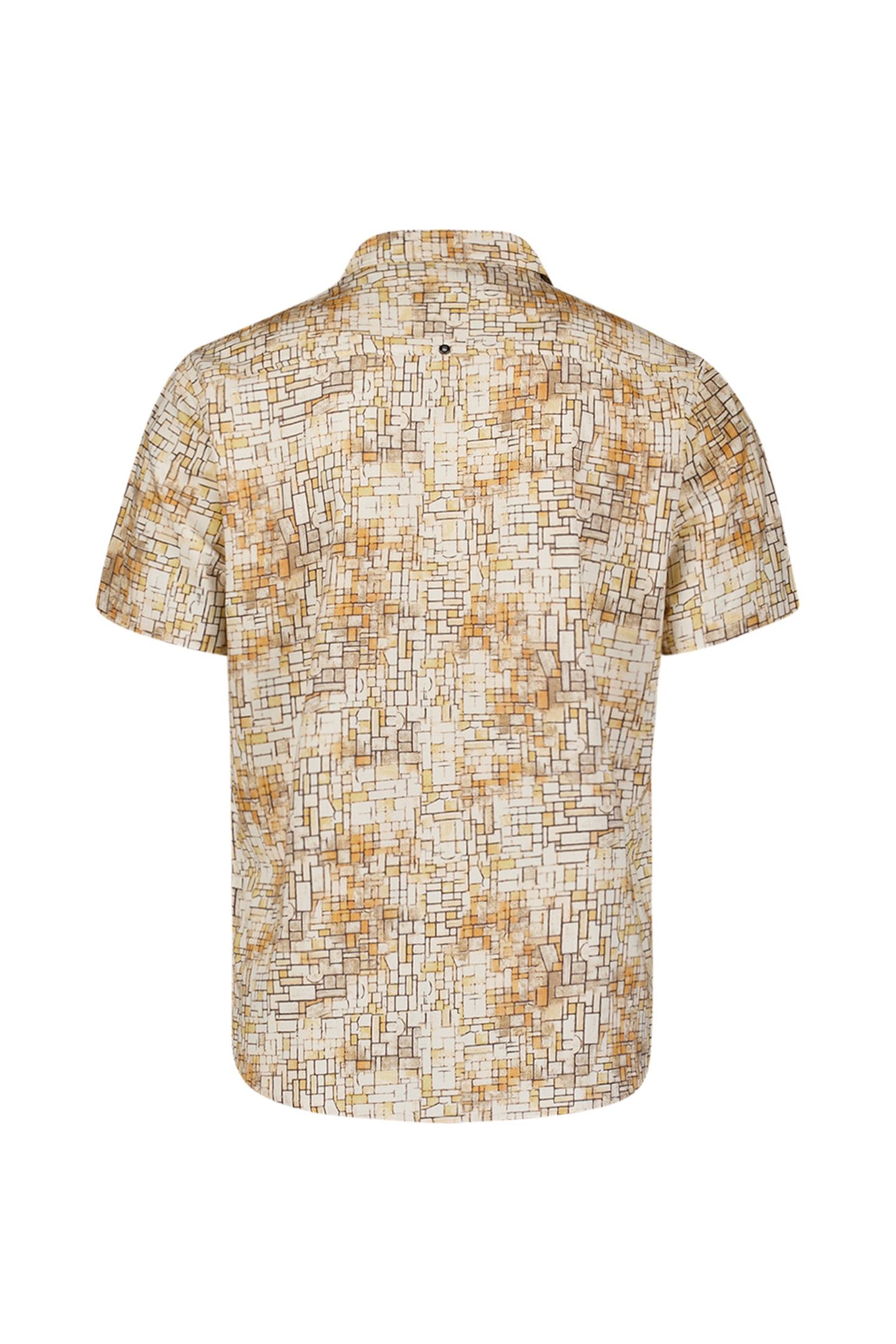 SHIRT SHORT SLEEVE REVERS COLLAR ALLOVER PRINTED YELLOW 2