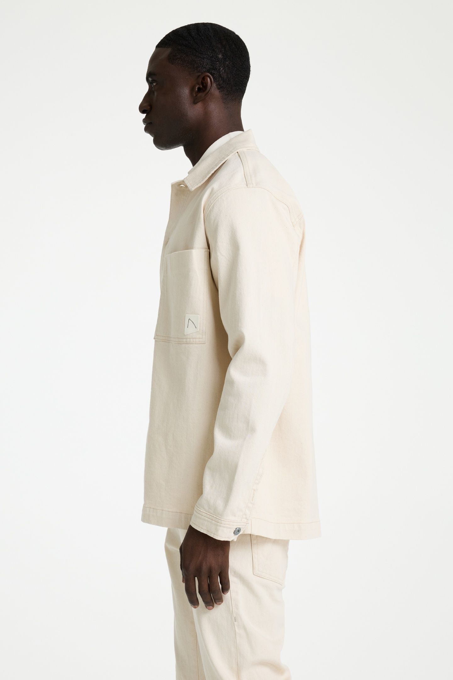 JAXON CURRENT SHIRT LONG SLEEVE WHITE DENIM 3