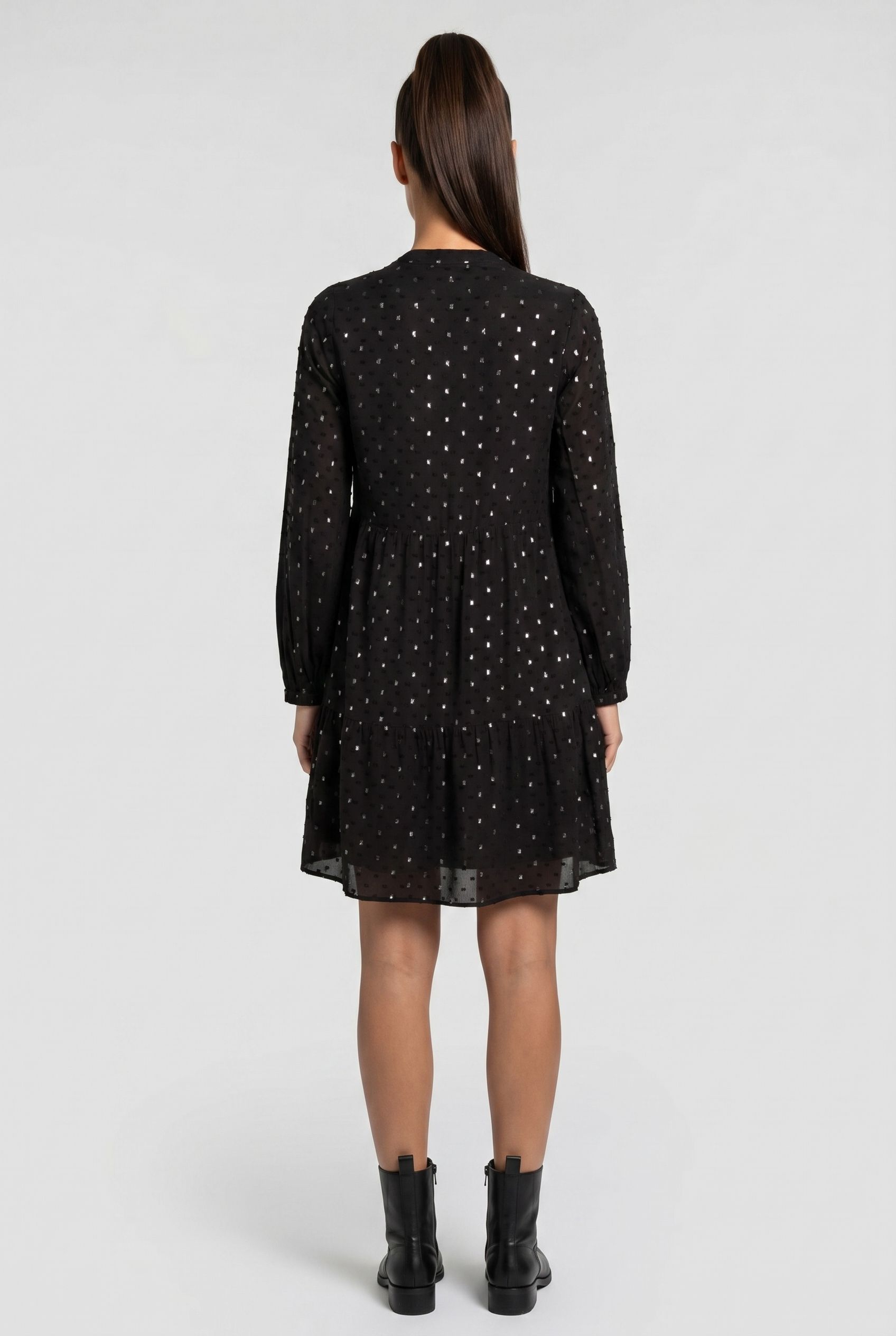 COMMA DRESSES GREY/BLACK 2