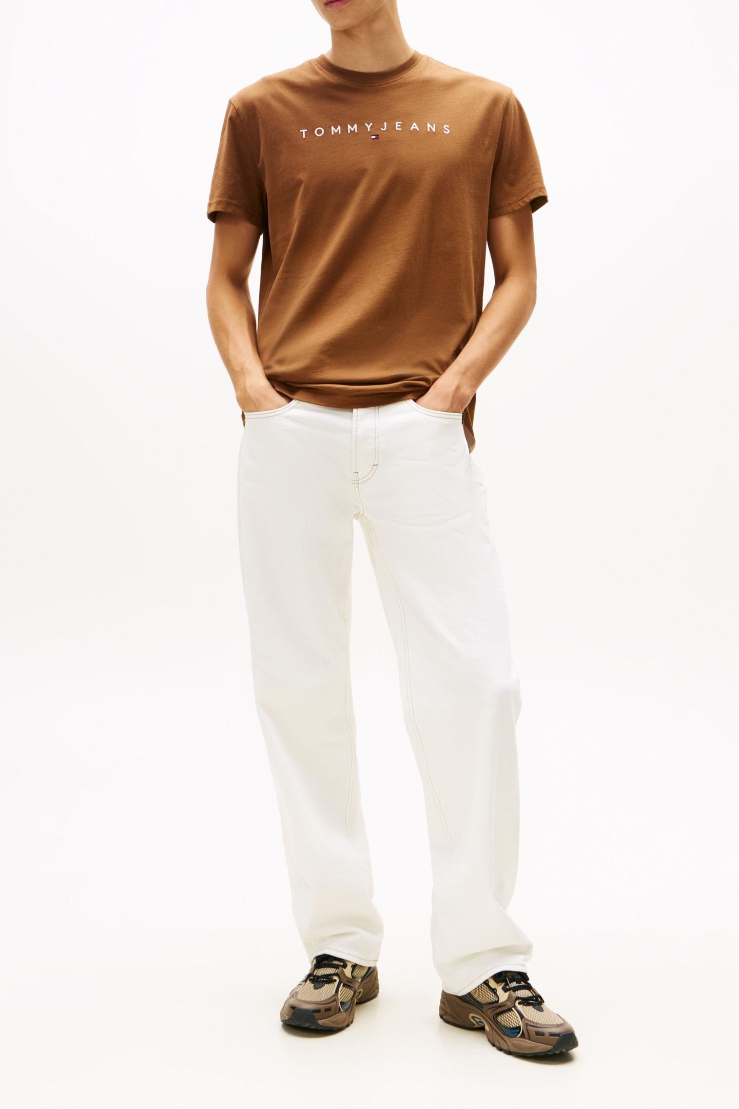 REGULAR LINEAR LOGO TEE PECAN NUT MULTI 4