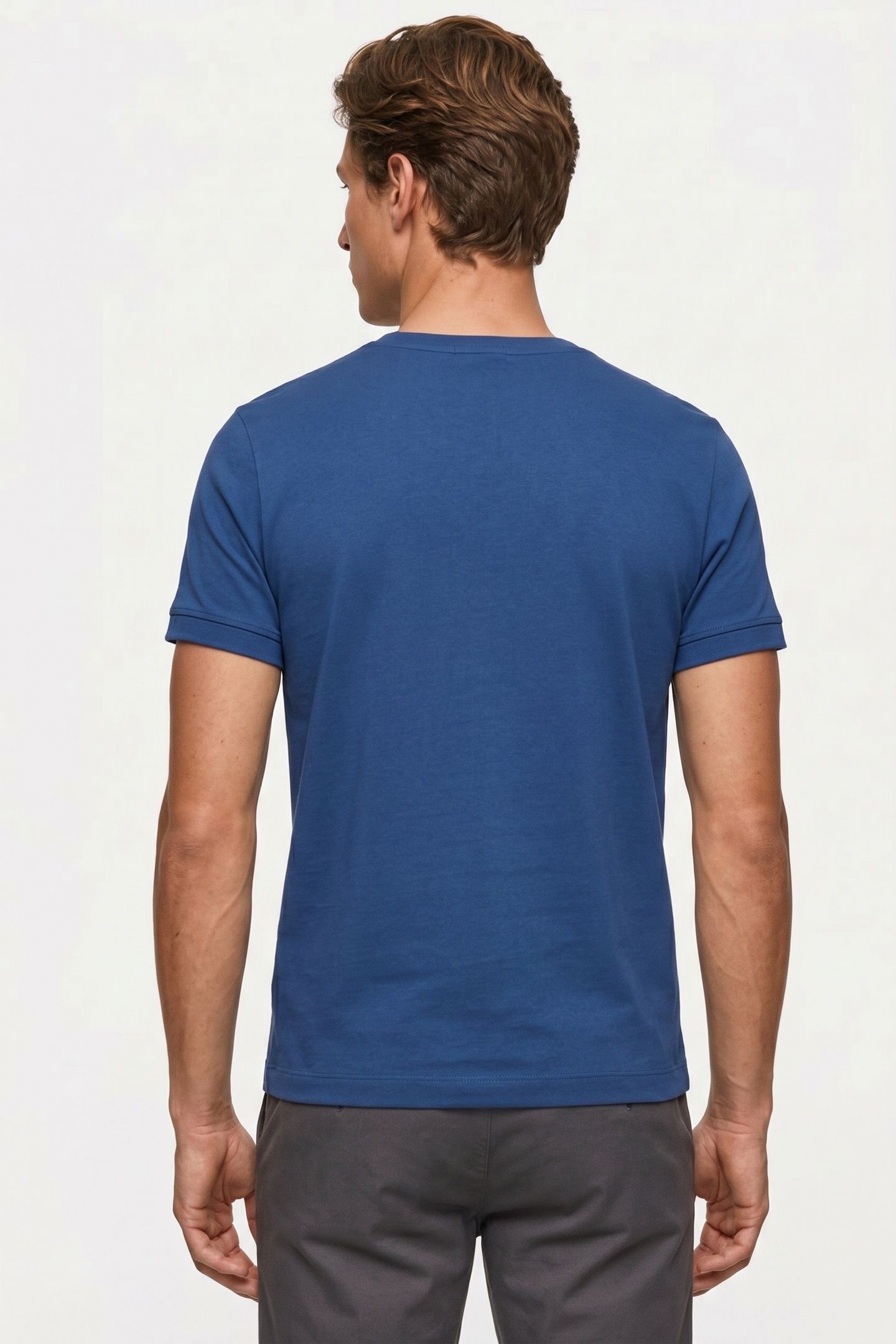 PLAIN T-SHIRT INDIGO COTTON INDIGO 2