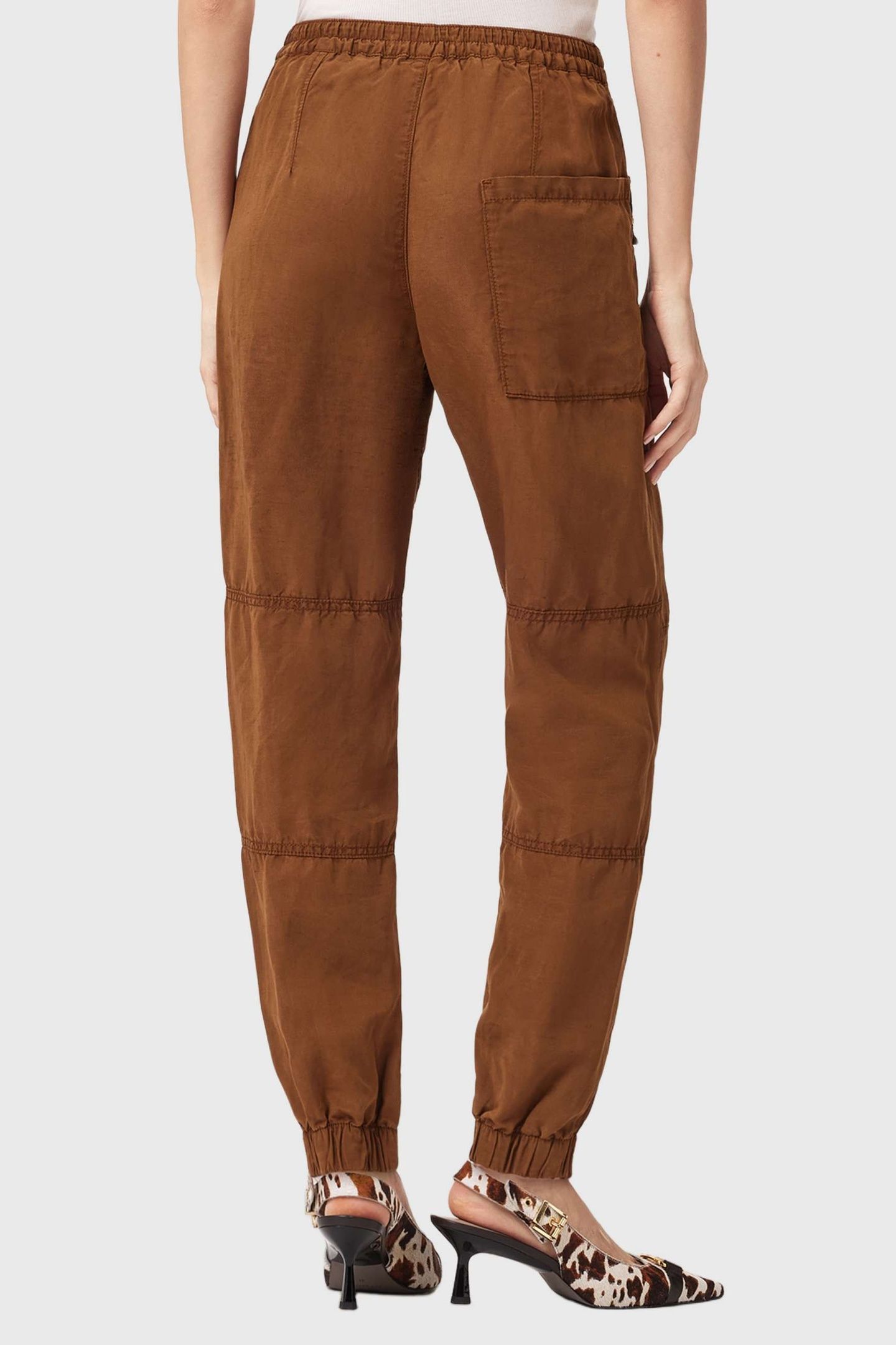 VAL TENCEL TROUSER COGNAC BROWN 4