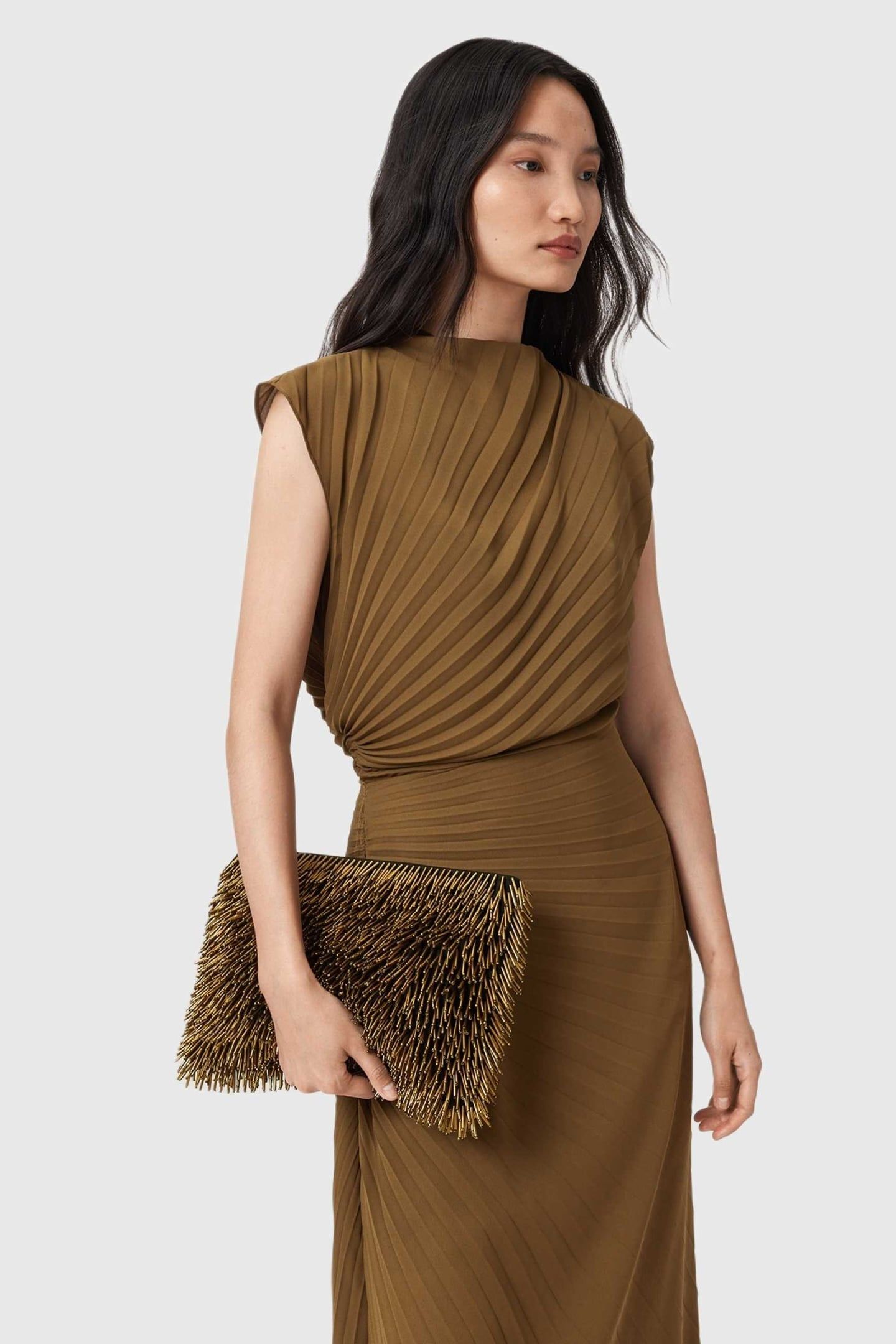 BETTINA BEAD CLUTCH WARM BRASS 1