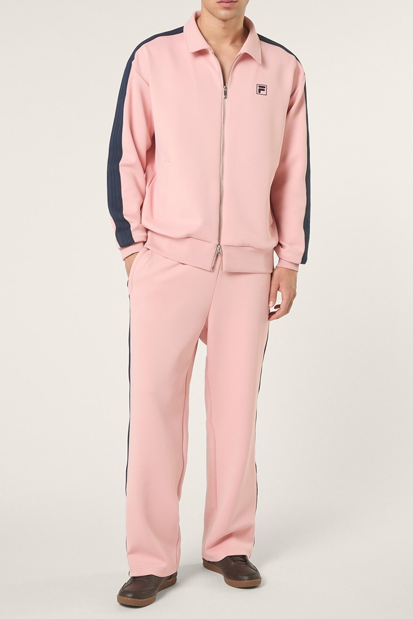 VAIANO RELAXED TAPED TRACK PANTS MELLOW ROSE 2