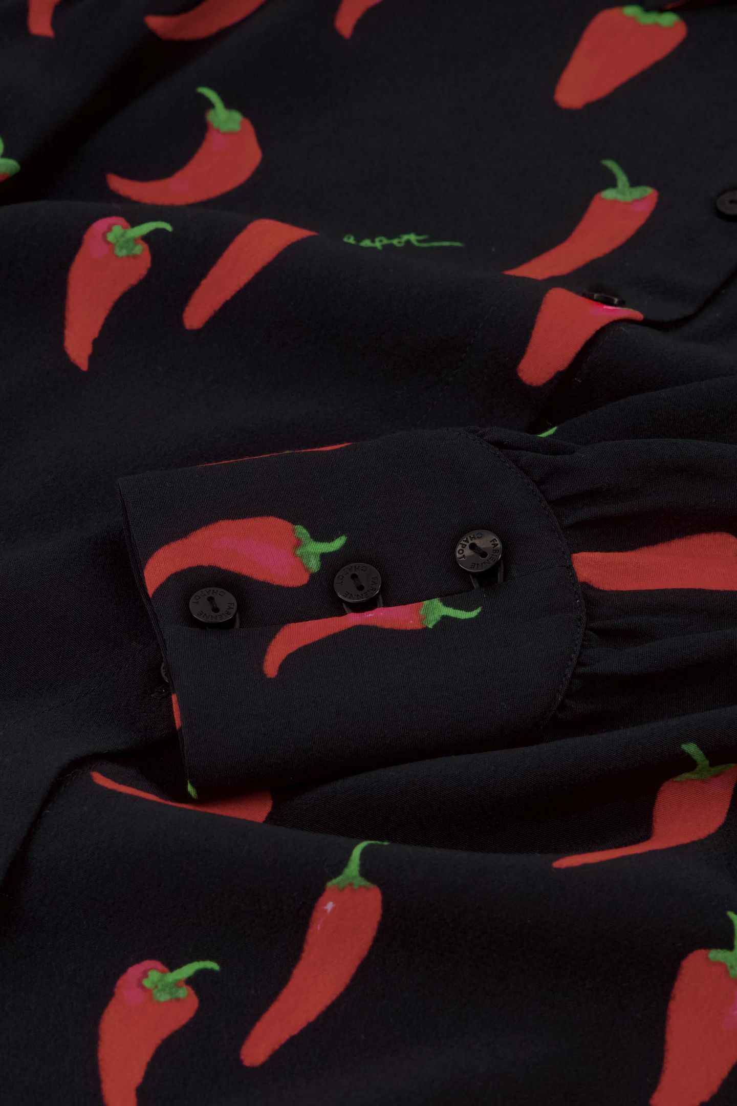 COCO BLOUSE BLACK/RED HOT CHILLI 5