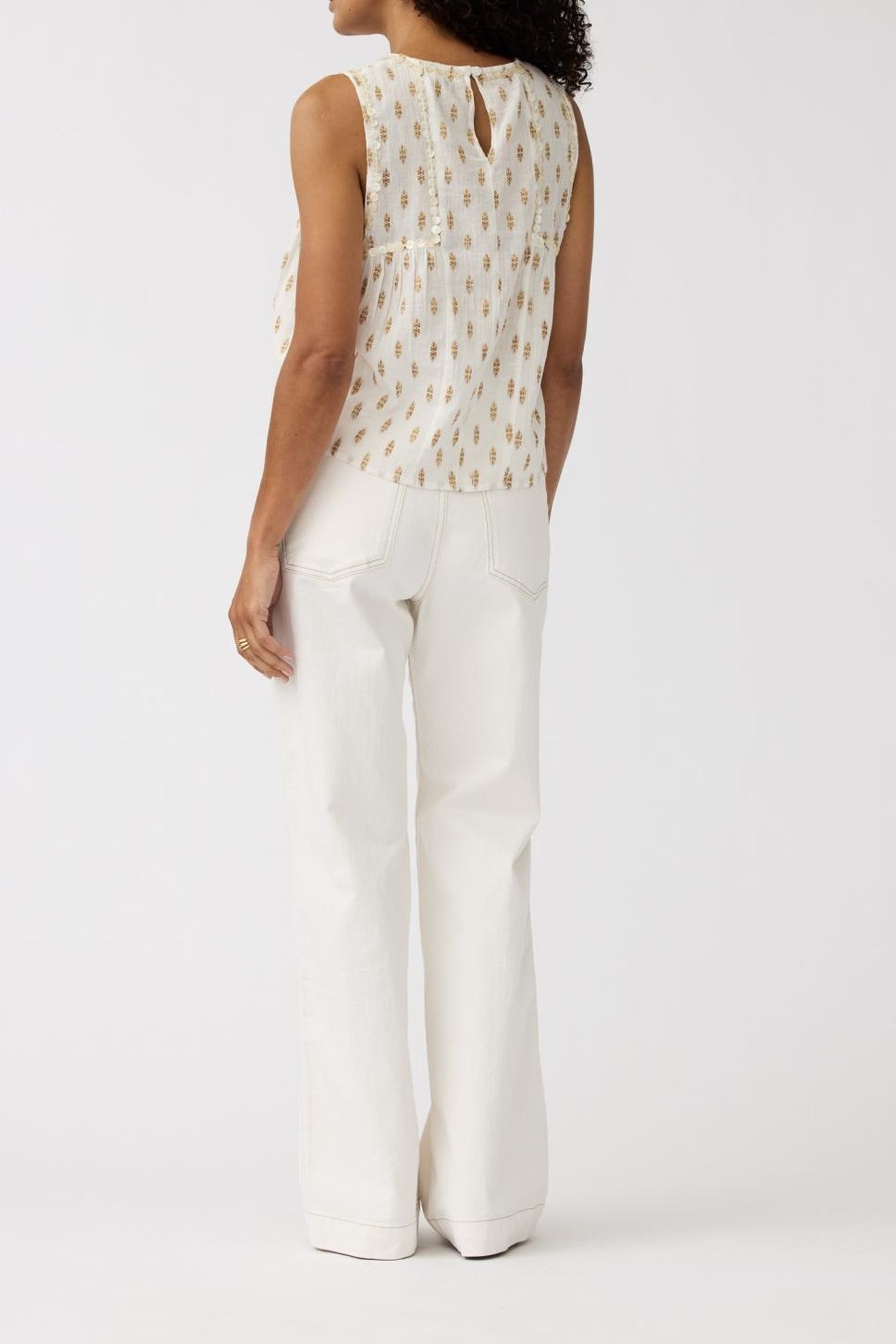 TOP CHLOE OFF WHITE / GOLD 3