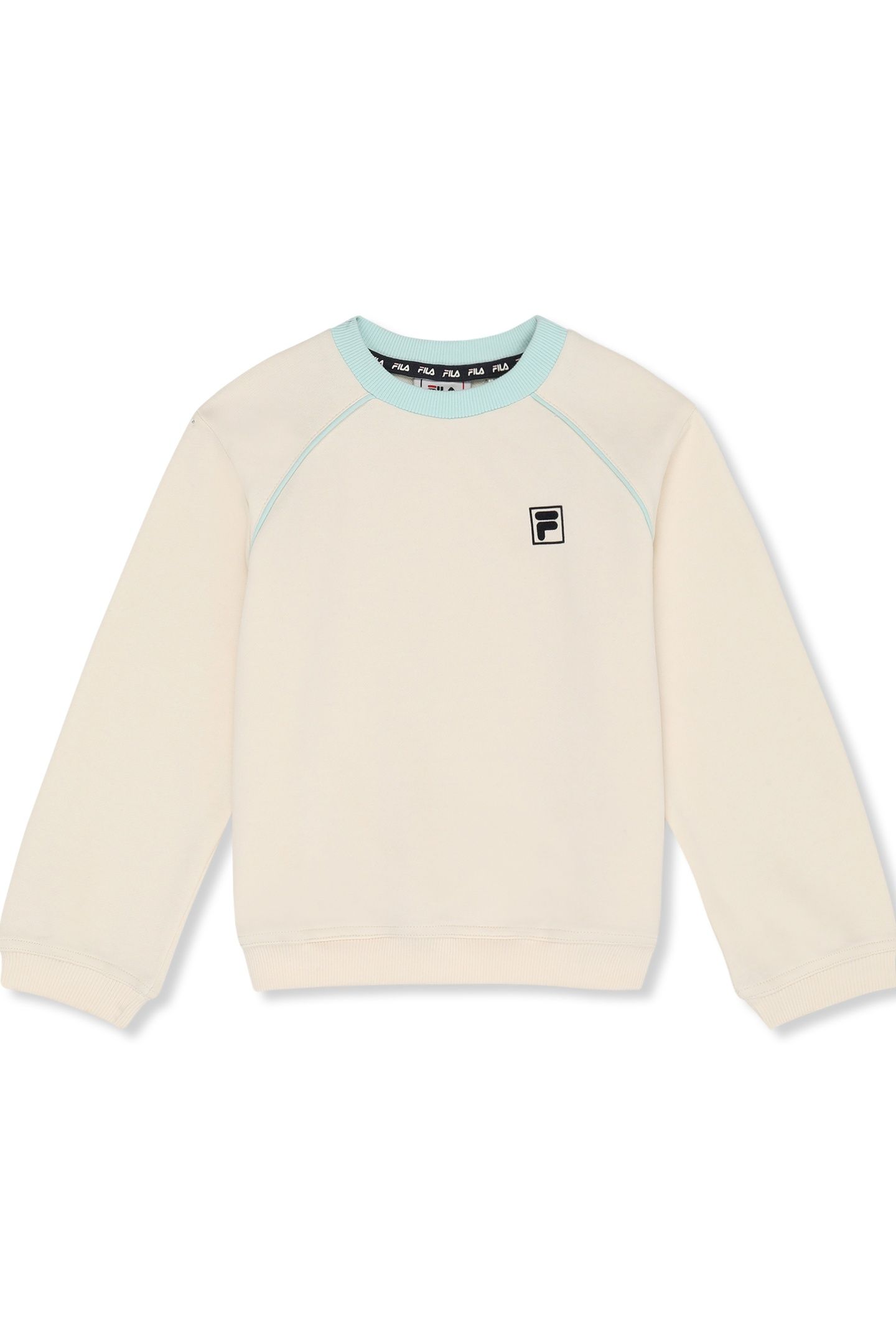 PRATOLINO LOOSE CREWNECK SWEATSHIRT EGRET-SOOTHING SEA 1