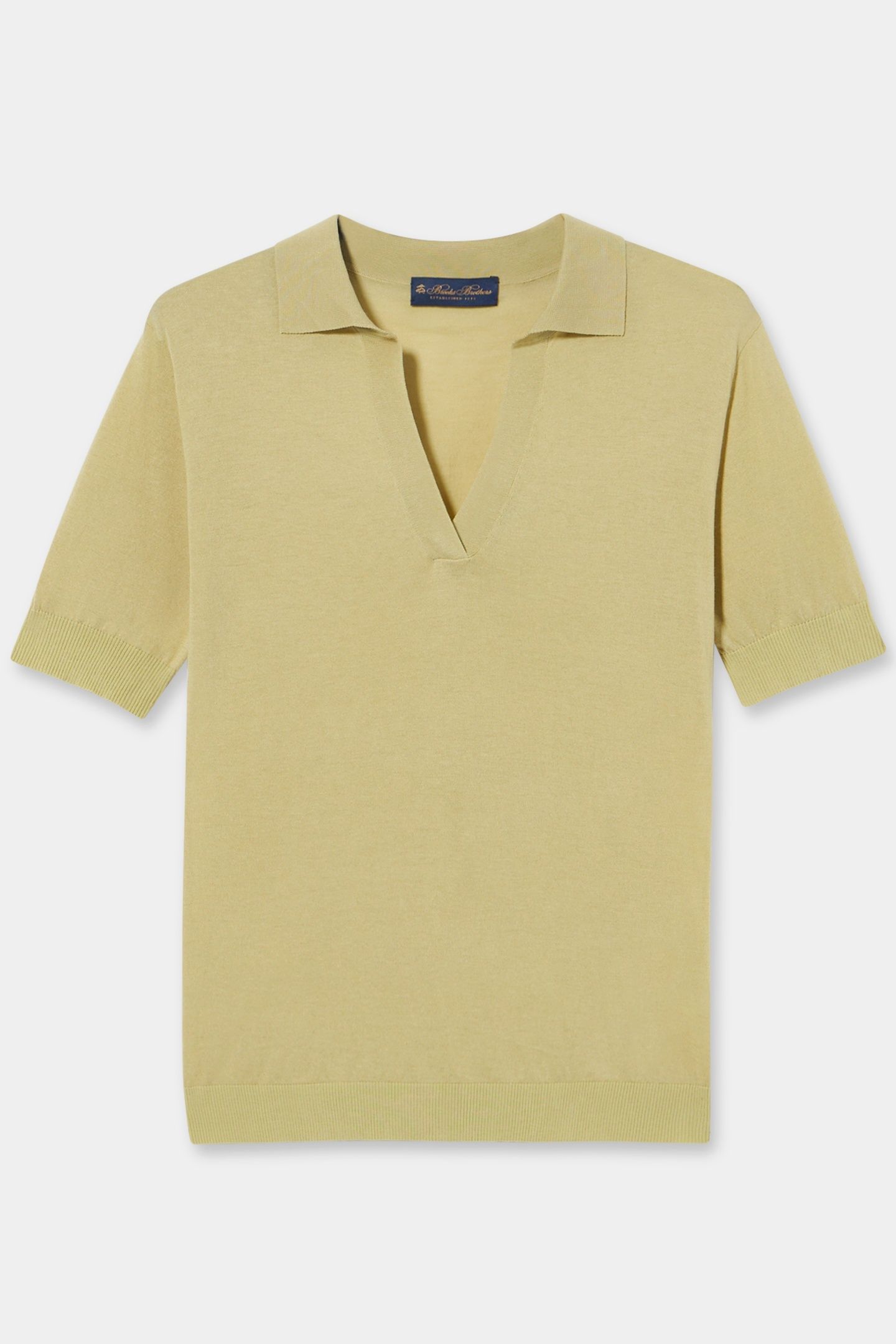 SILK BLEND KNIT POLO WITH JOHNNY COLLAR MINT 3