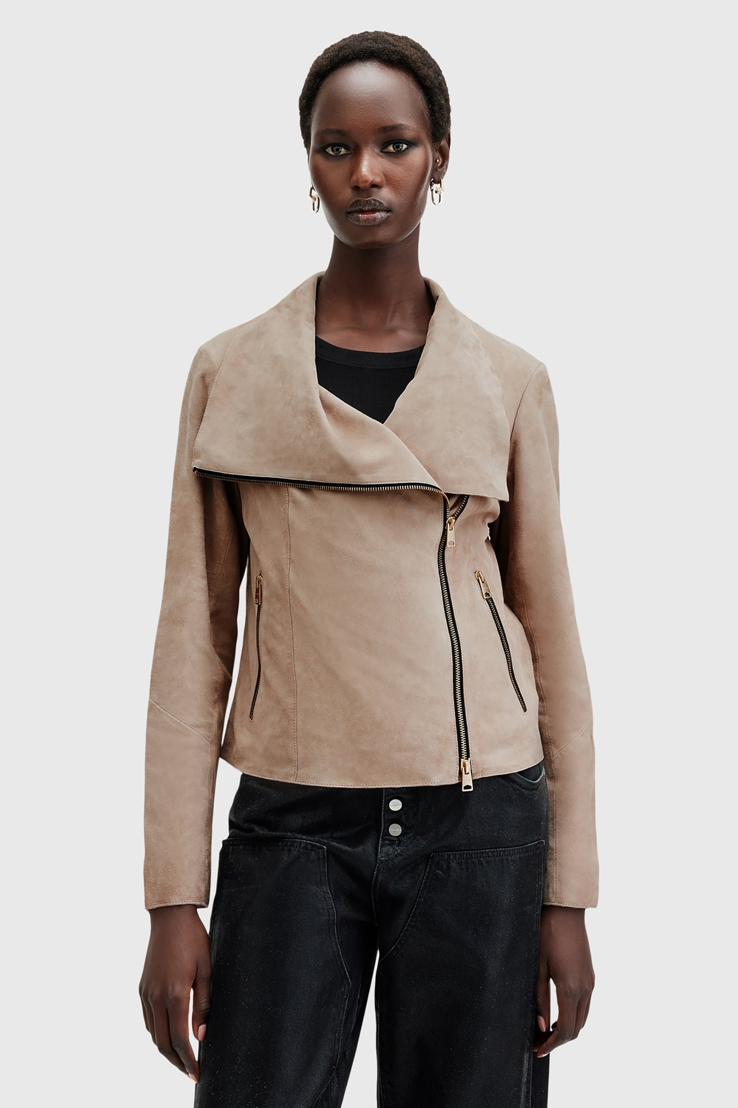 FREYA SUEDE JACKET WARM GREY 2
