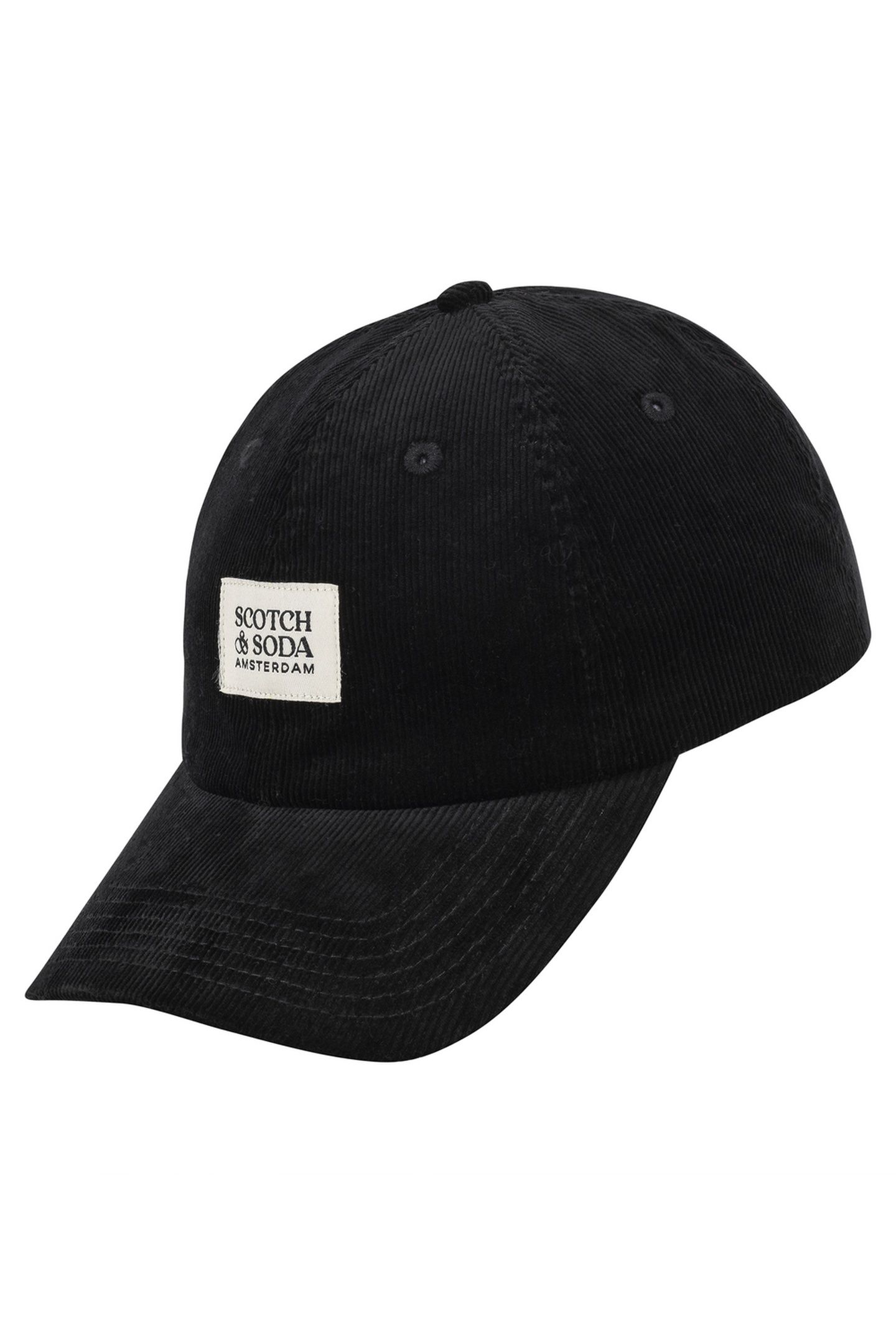 UNISEX S&S CORDUROY ADJUSTABLE CAP BLACK TRADITIONAL 1
