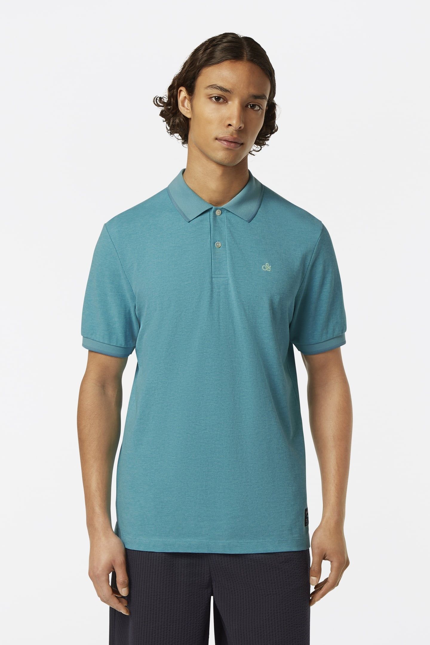 MELANGE REGULAR FIT POLO SEA BLUE MELANGE 1