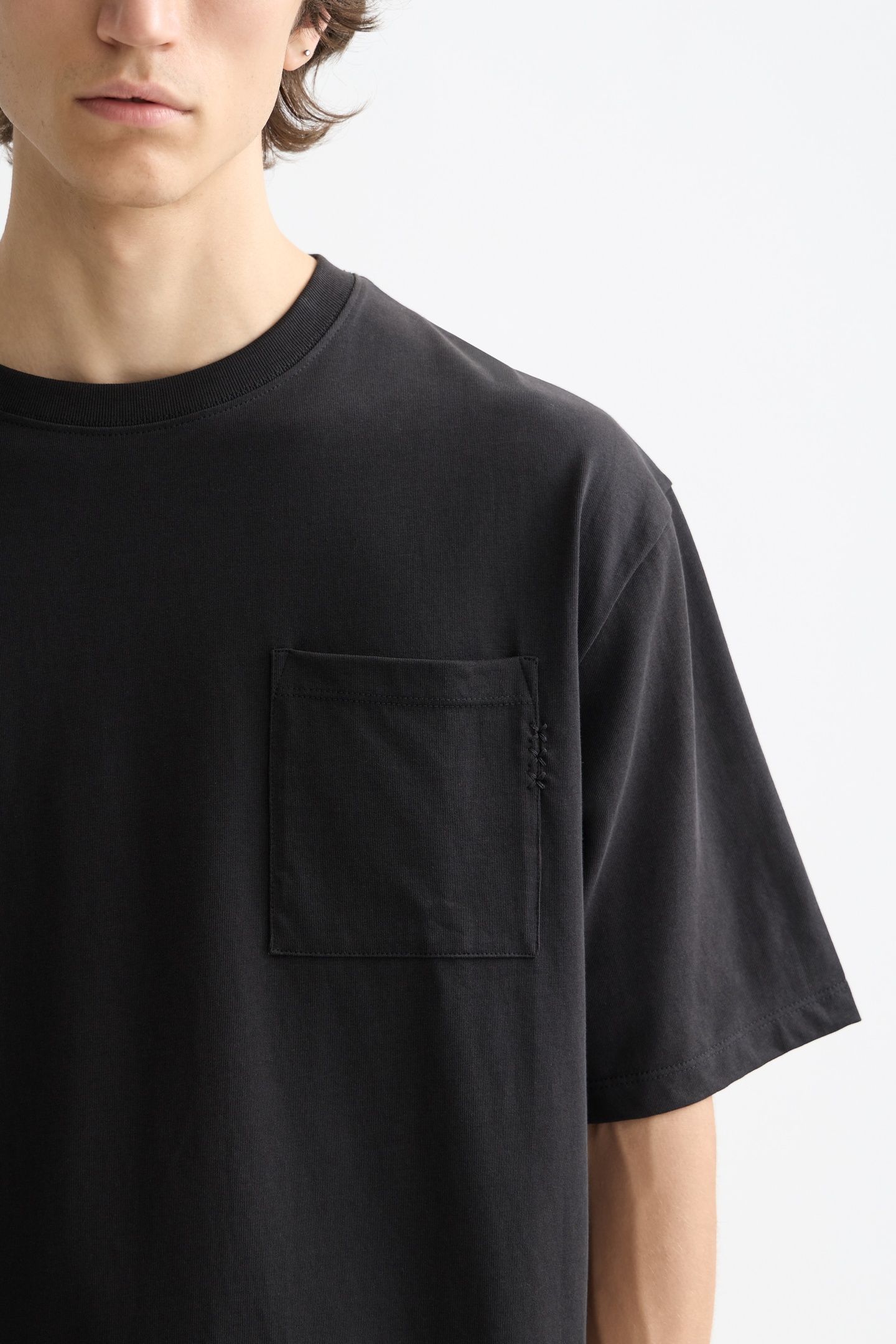 CORE - 3 CROSSES LOOSE FIT POCKET T-SHIRT BLACK 4