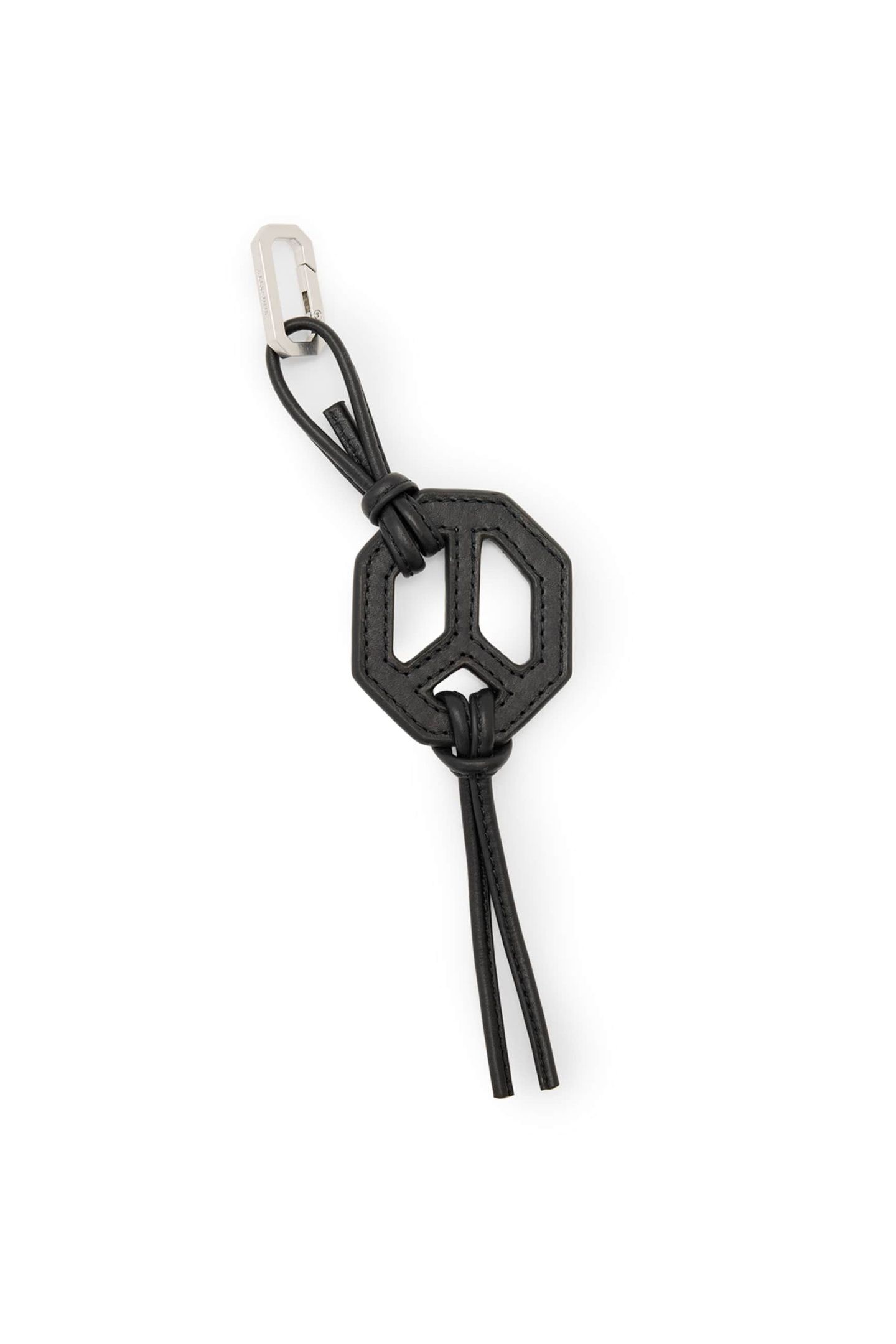 LTHR G PEACE KEYRING BLACK 2
