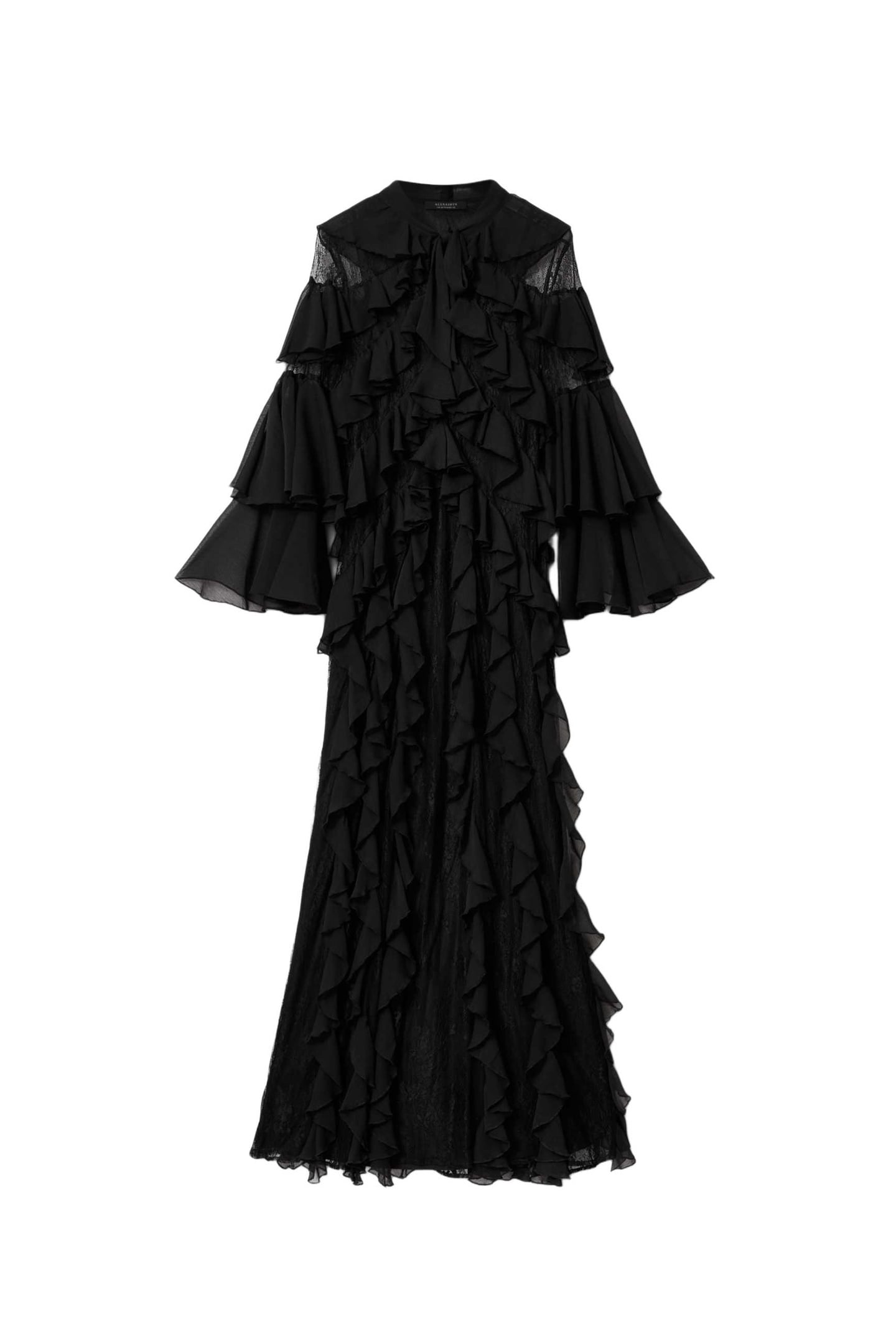AMBI LACE MAXI DRESS BLACK 5