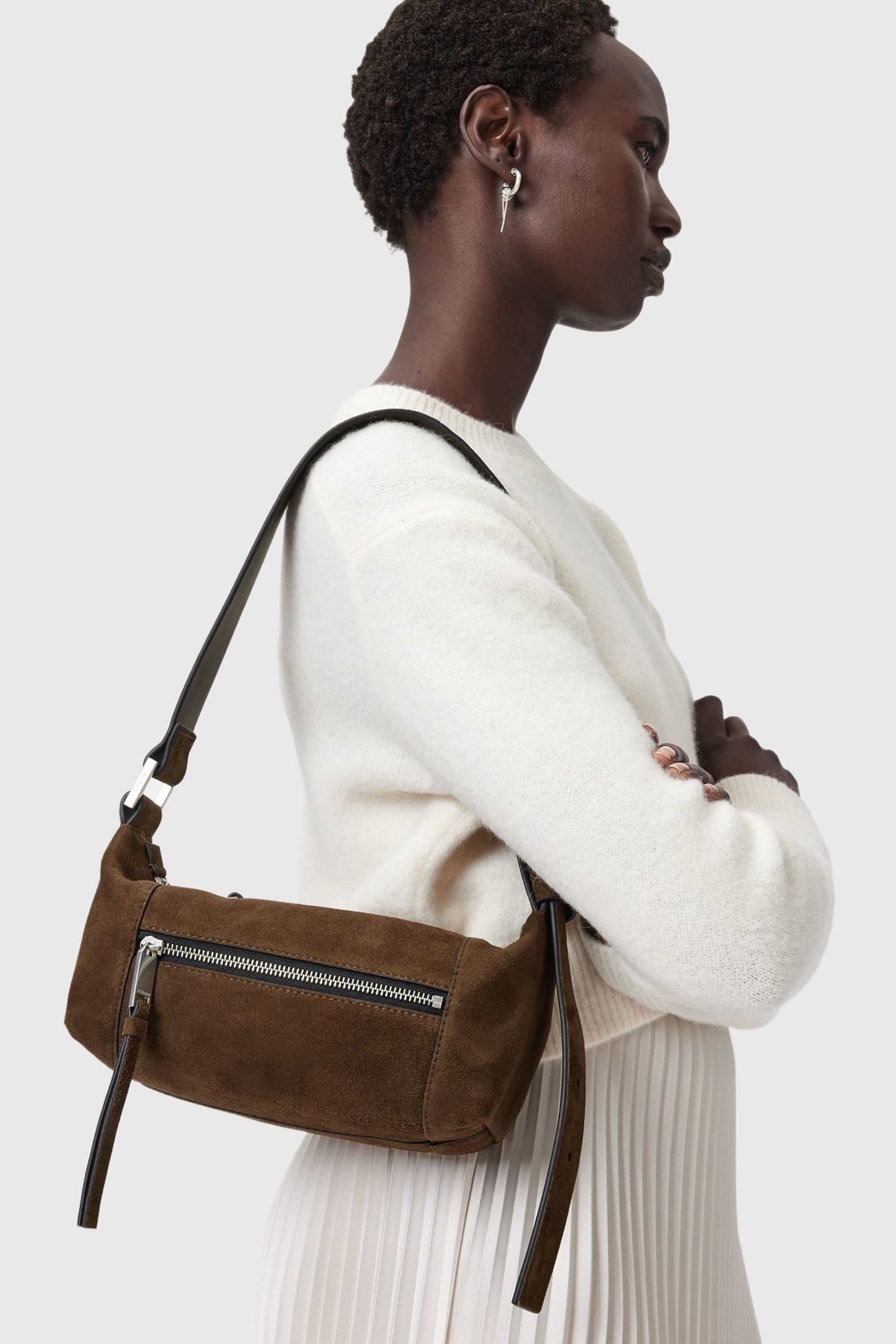 VEGA SUEDE MINI BAG FANGO BROWN 1